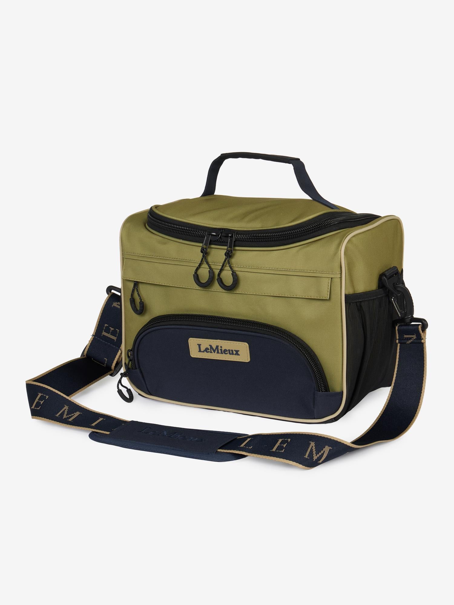 LeMieux ProKit Lite Grooming Bag Gooseberry Khaki Navy - Equestrian Travel & Storage