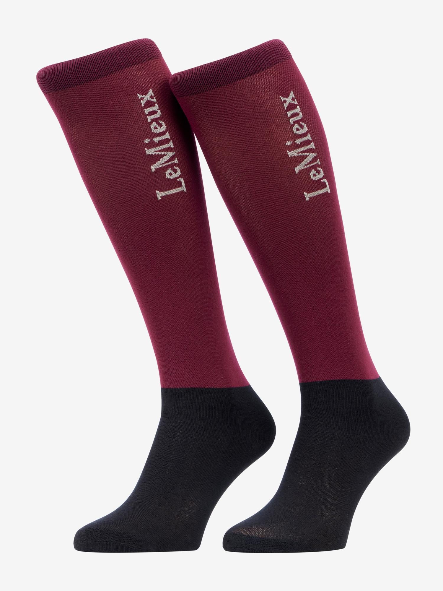 LeMieux Competition Socks 2 pack Blackberry