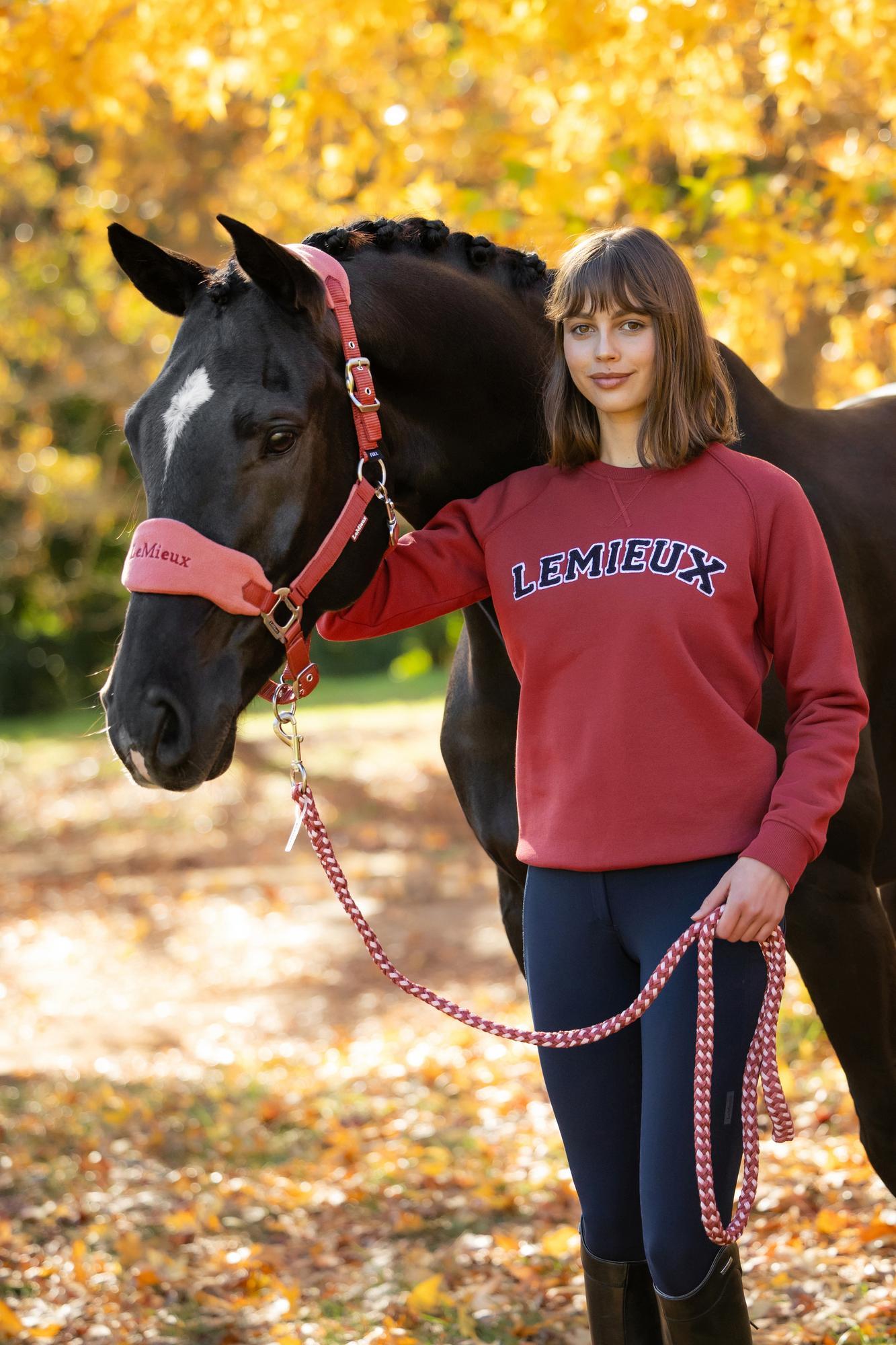LeMieux Vida Varsity Crew Neck Sweat Russet