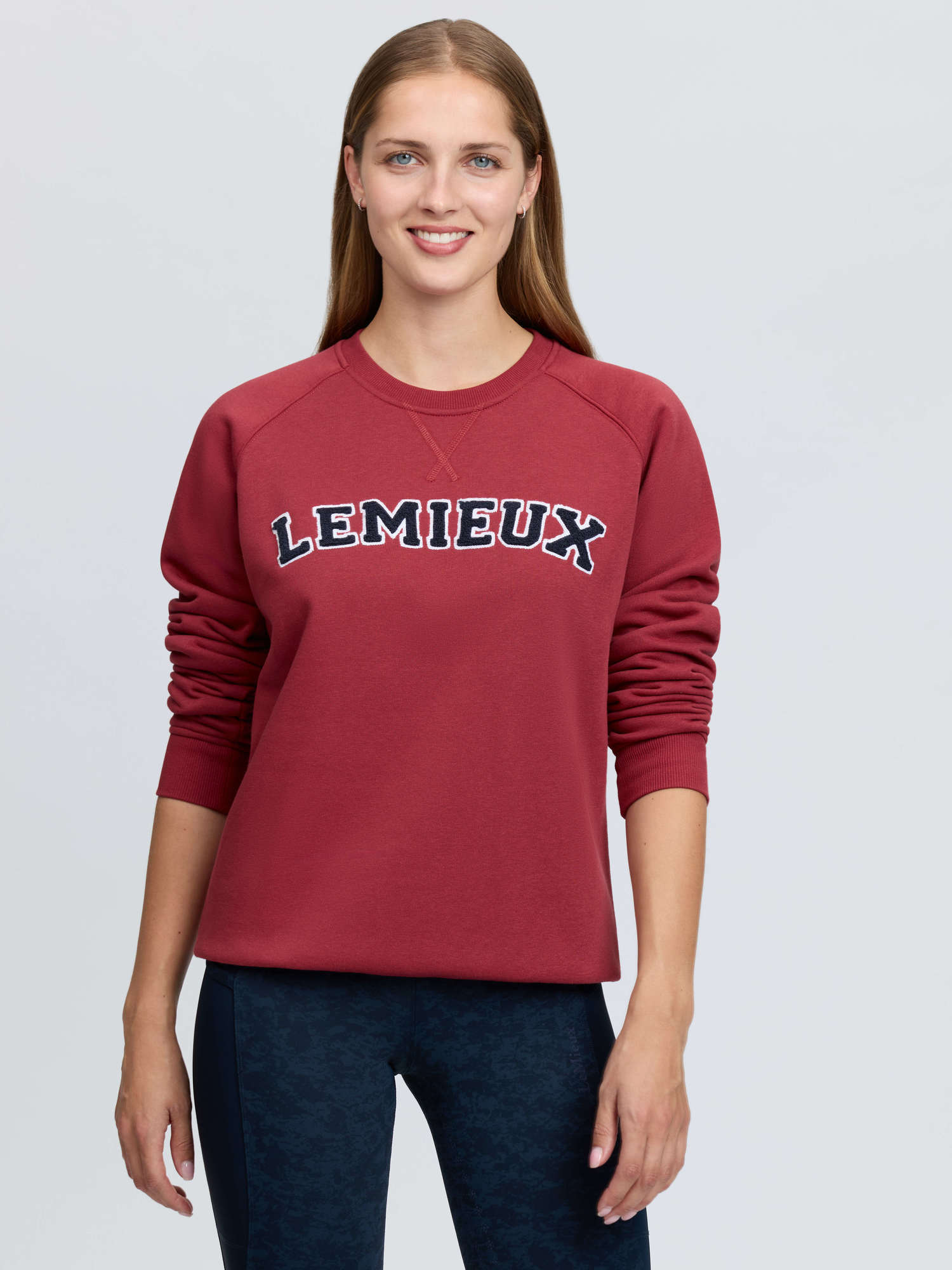 LeMieux Vida Varsity Crew Neck Sweat Russet