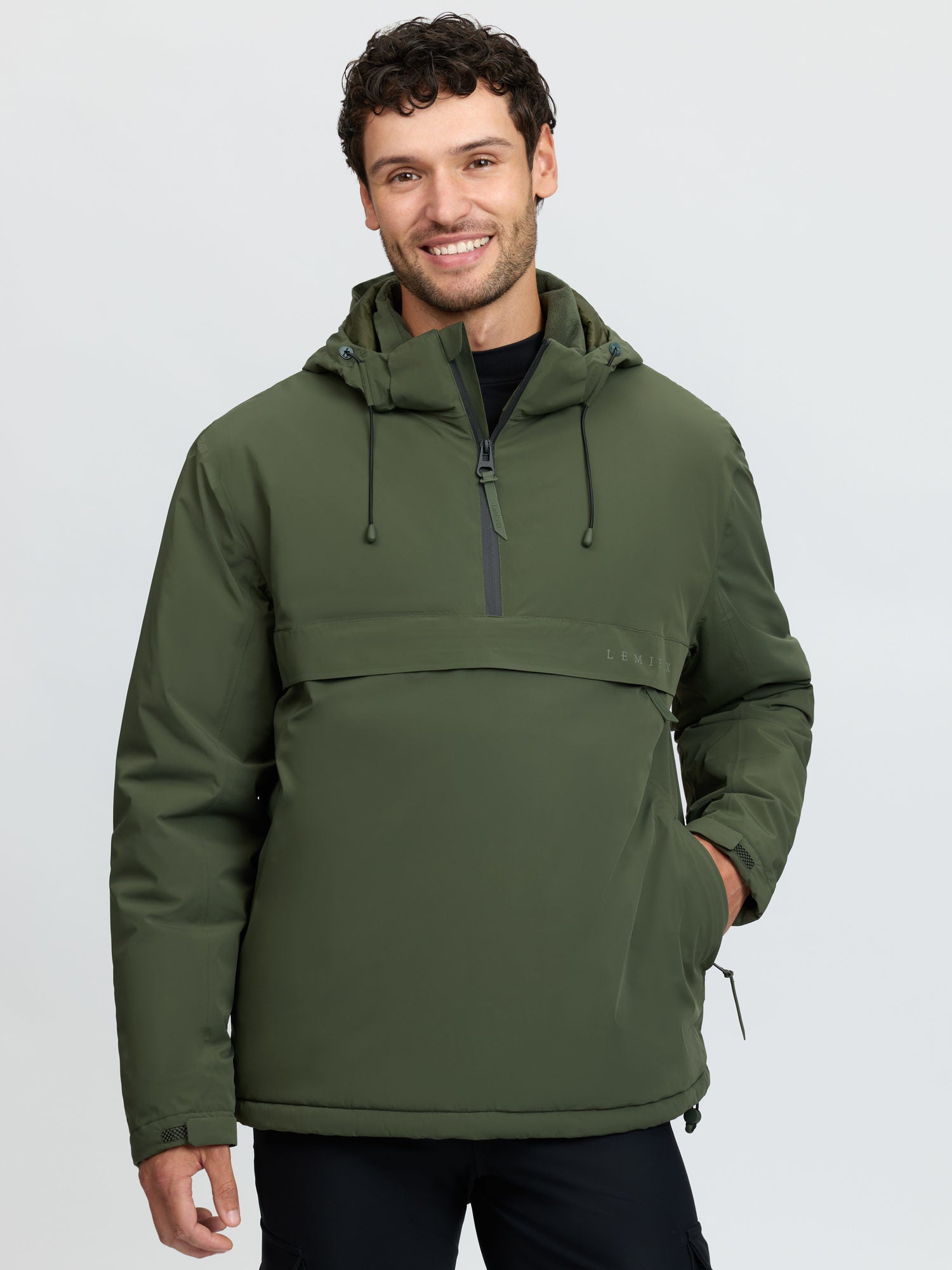 LeMieux Mens Waterproof Anorak Olive