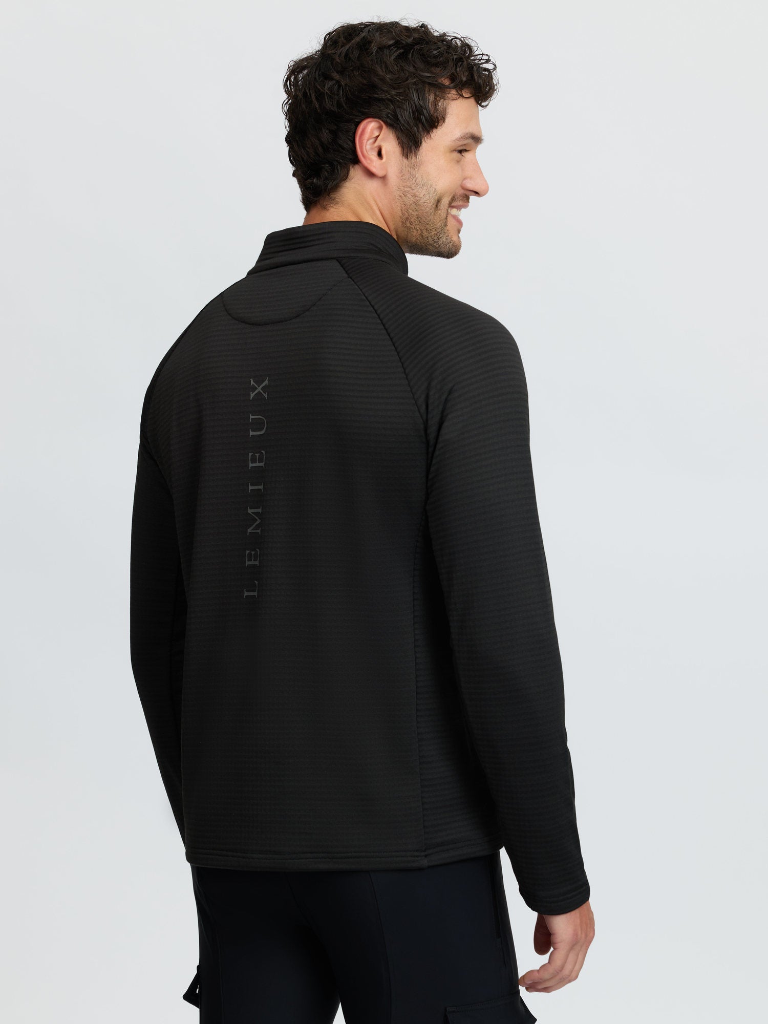 LeMieux Mens Quarter Zip Mid Layer Black
