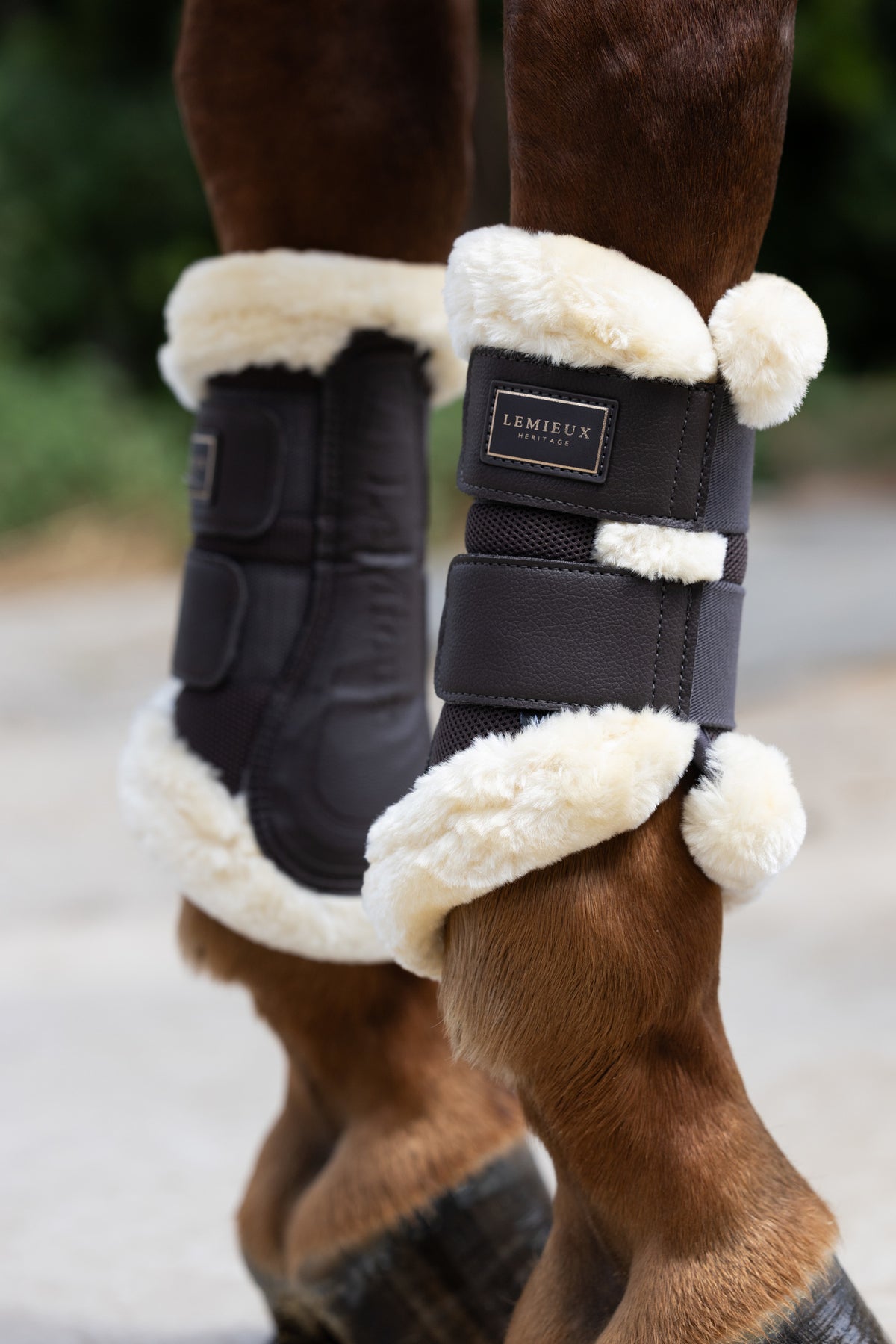 LeMieux Heritage Fleece Edged Brushing Boot Cocoa
