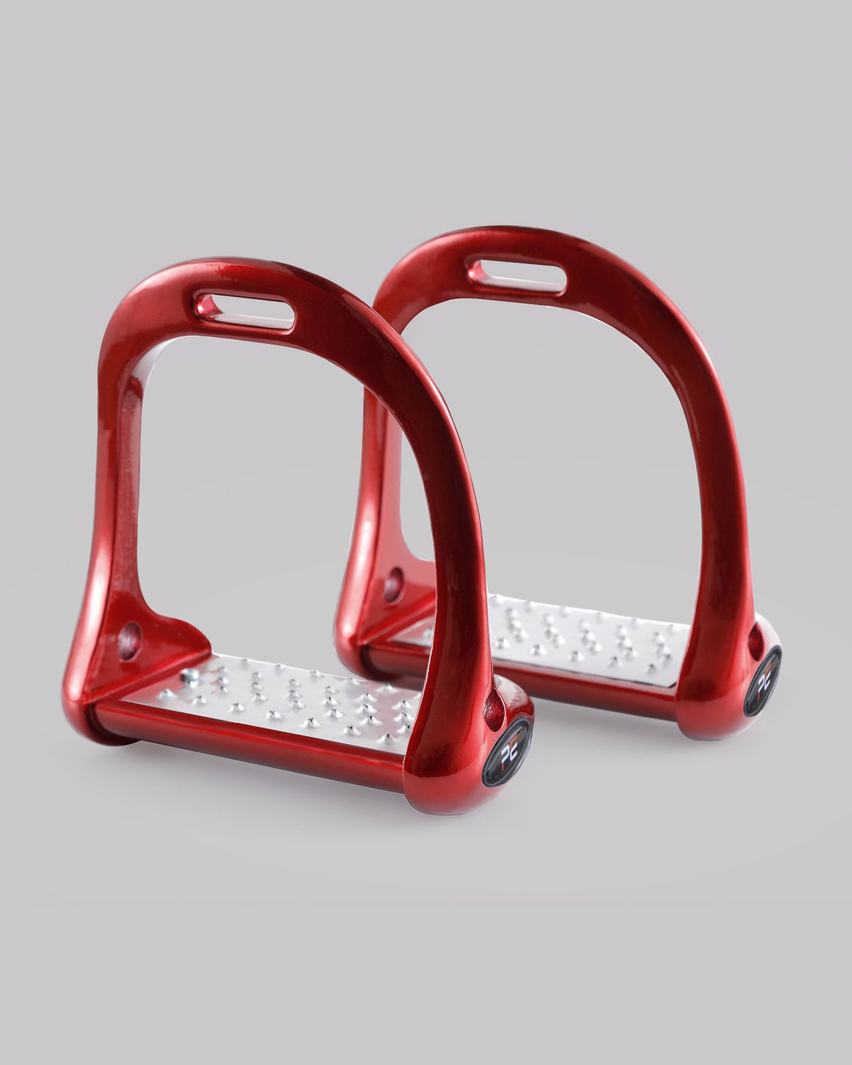 Red Jopollo Equestrian Stirrups: Premier Equine Aluminum Horse Riding Stirrups for Performance and Comfort
