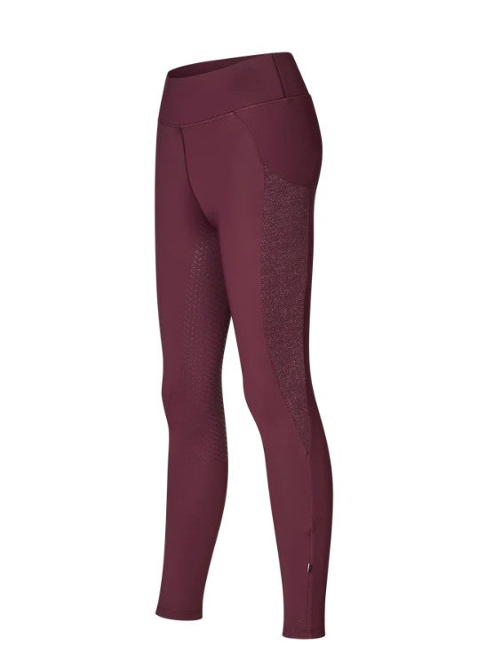 Kingsland KLVALERIE Women's Full Grip Riding Tights - Wine Tasting Equestrian Leggings