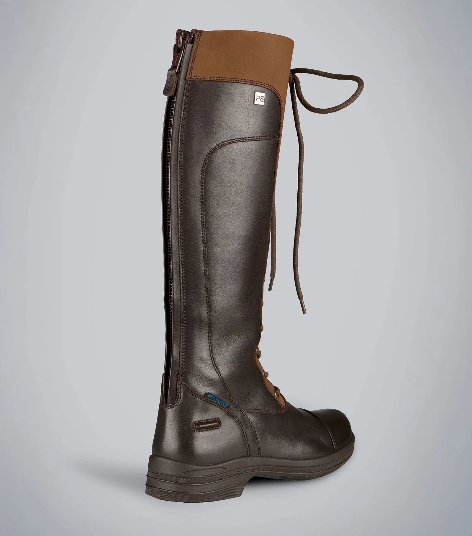 Premier Equine Kelburn Women's Waterproof Country Boots - Brown Leather Riding Boot - 6