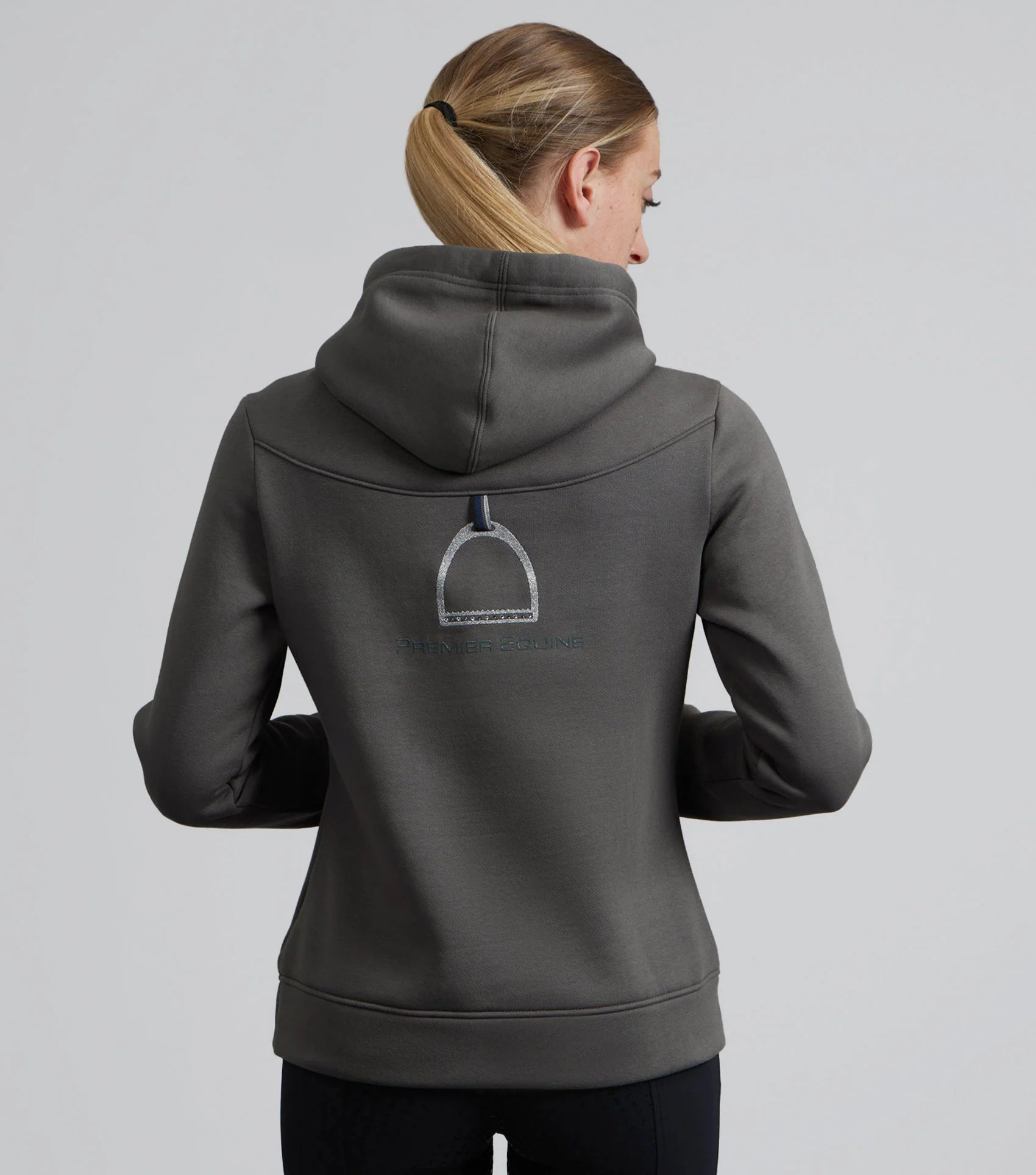 PREMIER EQUINE Lucia Ladies Grey Hoodie - Equestrian Apparel, Horse Riding Clothing