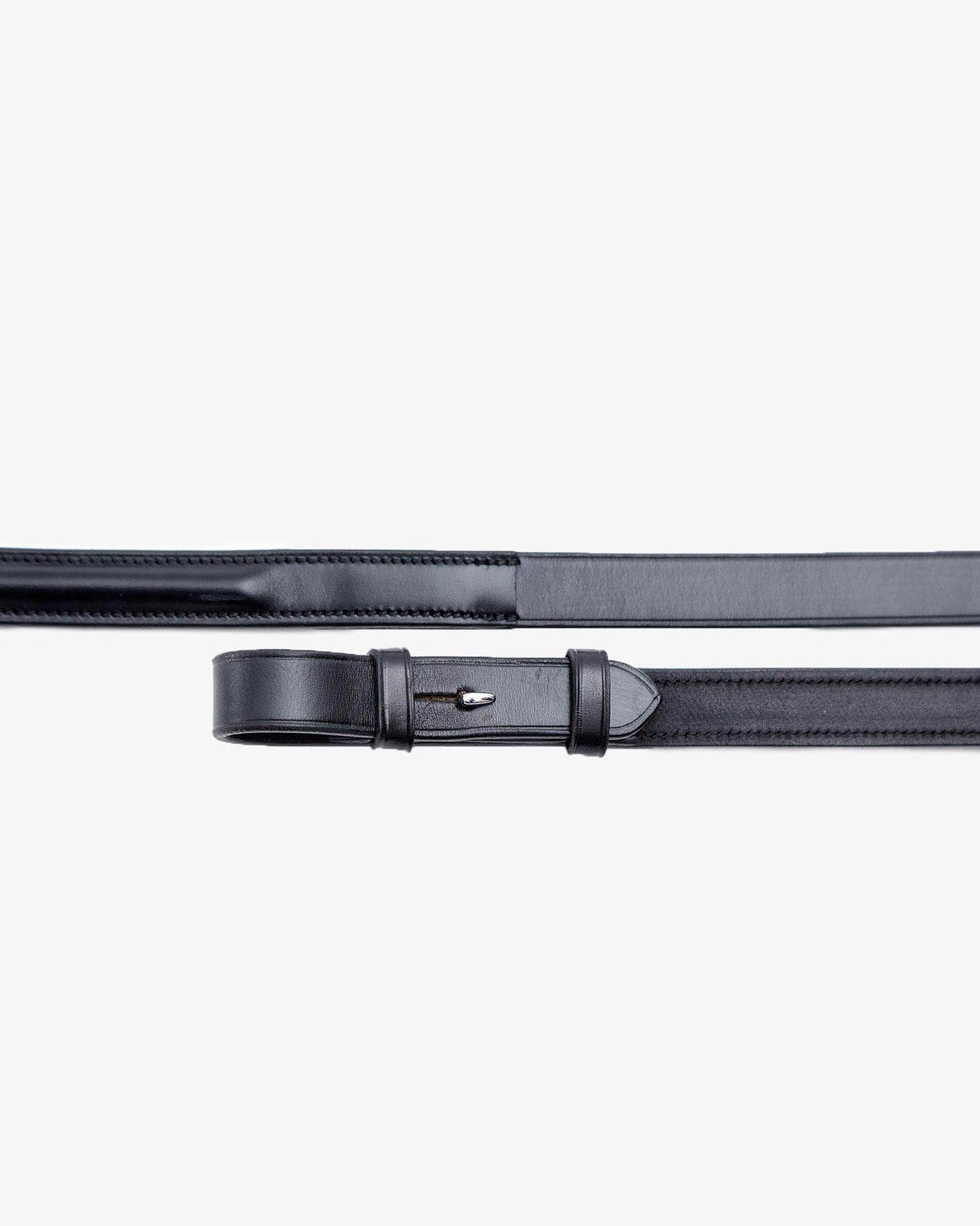 Premier Equine Luigi Plain Leather Reins Black