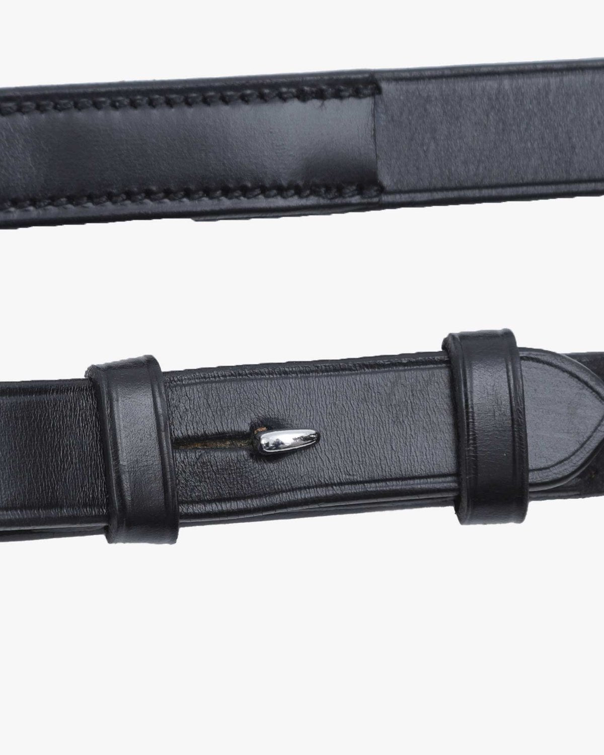 Premier Equine Luigi Plain Leather Reins Black