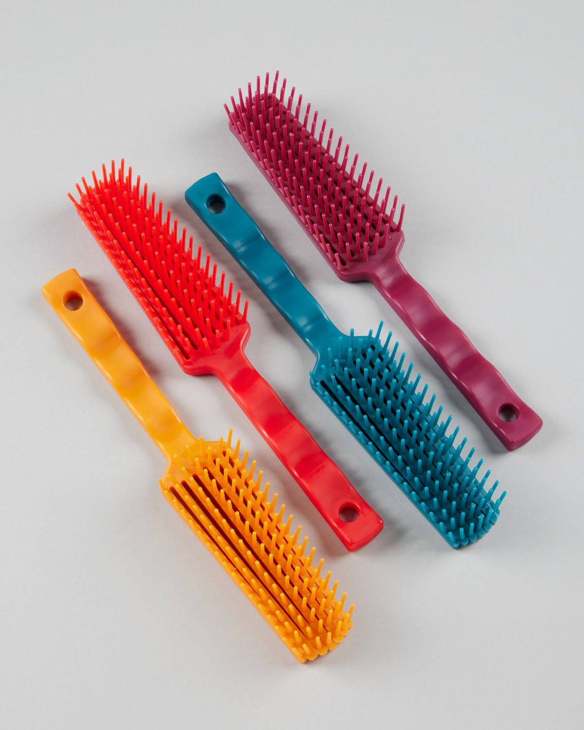 Detangler Comb Collection: Equine Mane & Tail Grooming - Orange, Red, Blue, Fuchsia Combs.