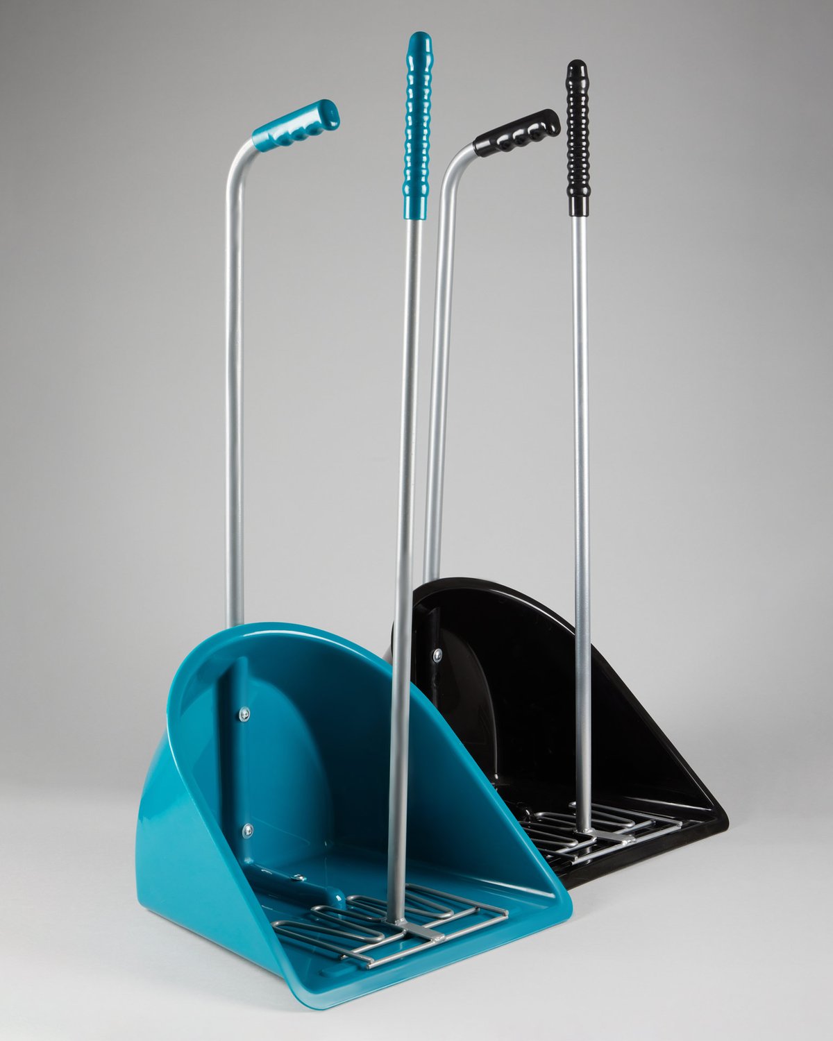Equiflair Manure Scoop & Rake Set - Black and Turquoise - Stable Cleaning Tool