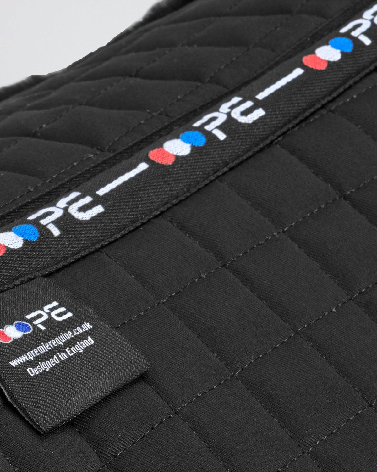 PREMIER EQUINE Merino Wool Saddle Pad - Black Equestrian Half Pad Designed in England