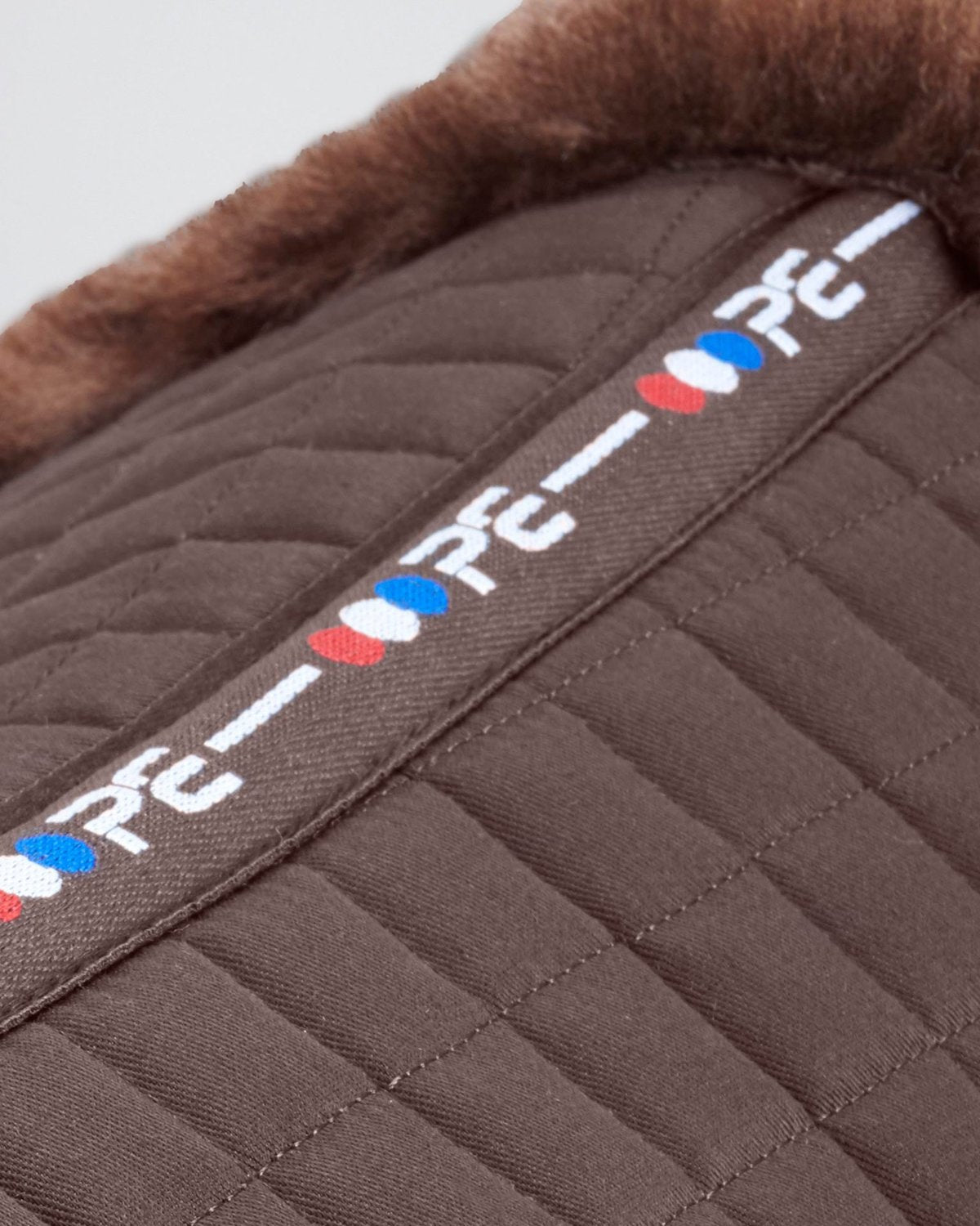 Premier Equine Merino Wool Saddle Pad - Brown Half Pad with Brown Wool Trim. Comfort & Style for Your Horse!