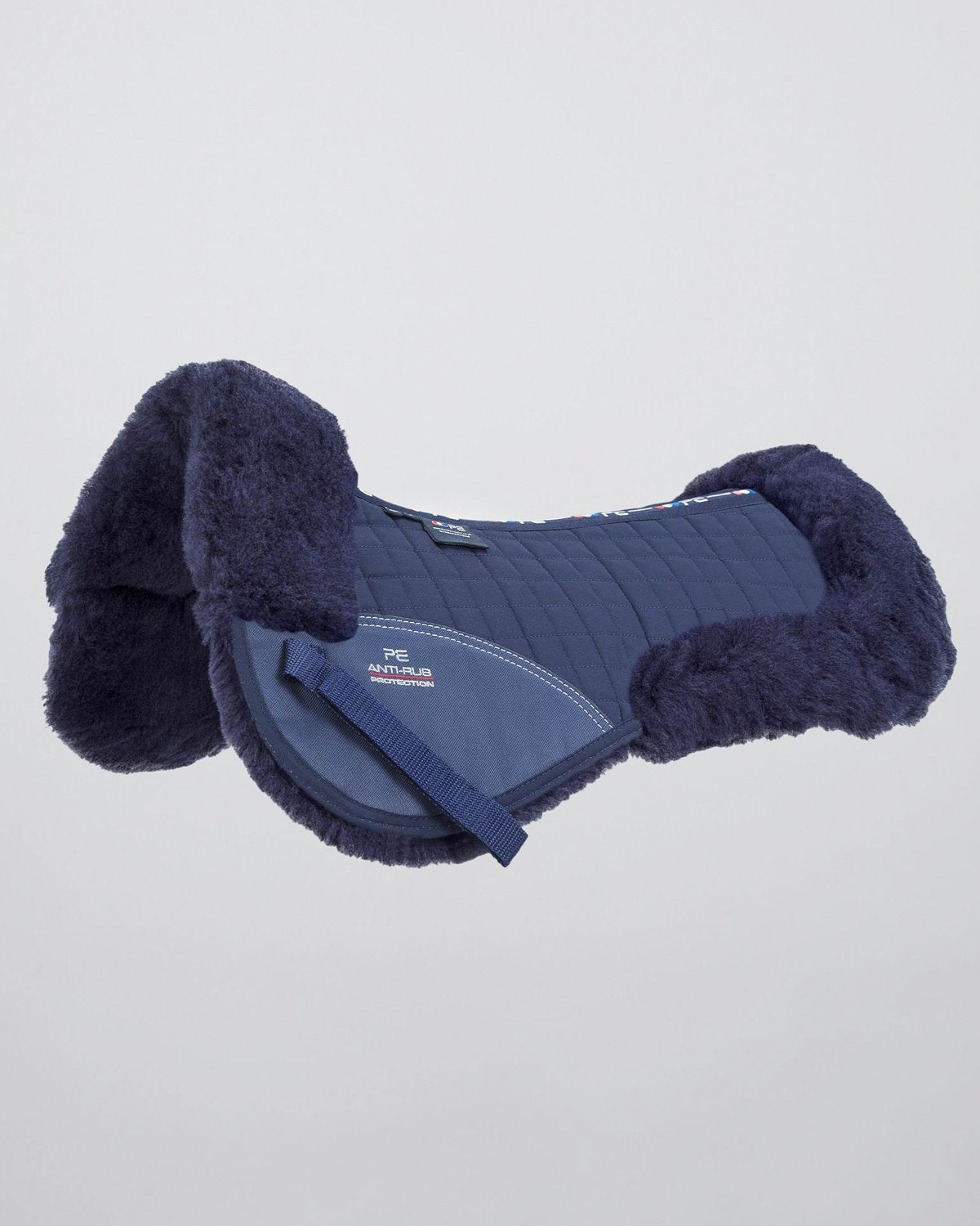 Premier Equine Merino Wool Saddle Half Pad - Navy. Anti-Rub Protection, Horse Tack, Equestrian Comfort.