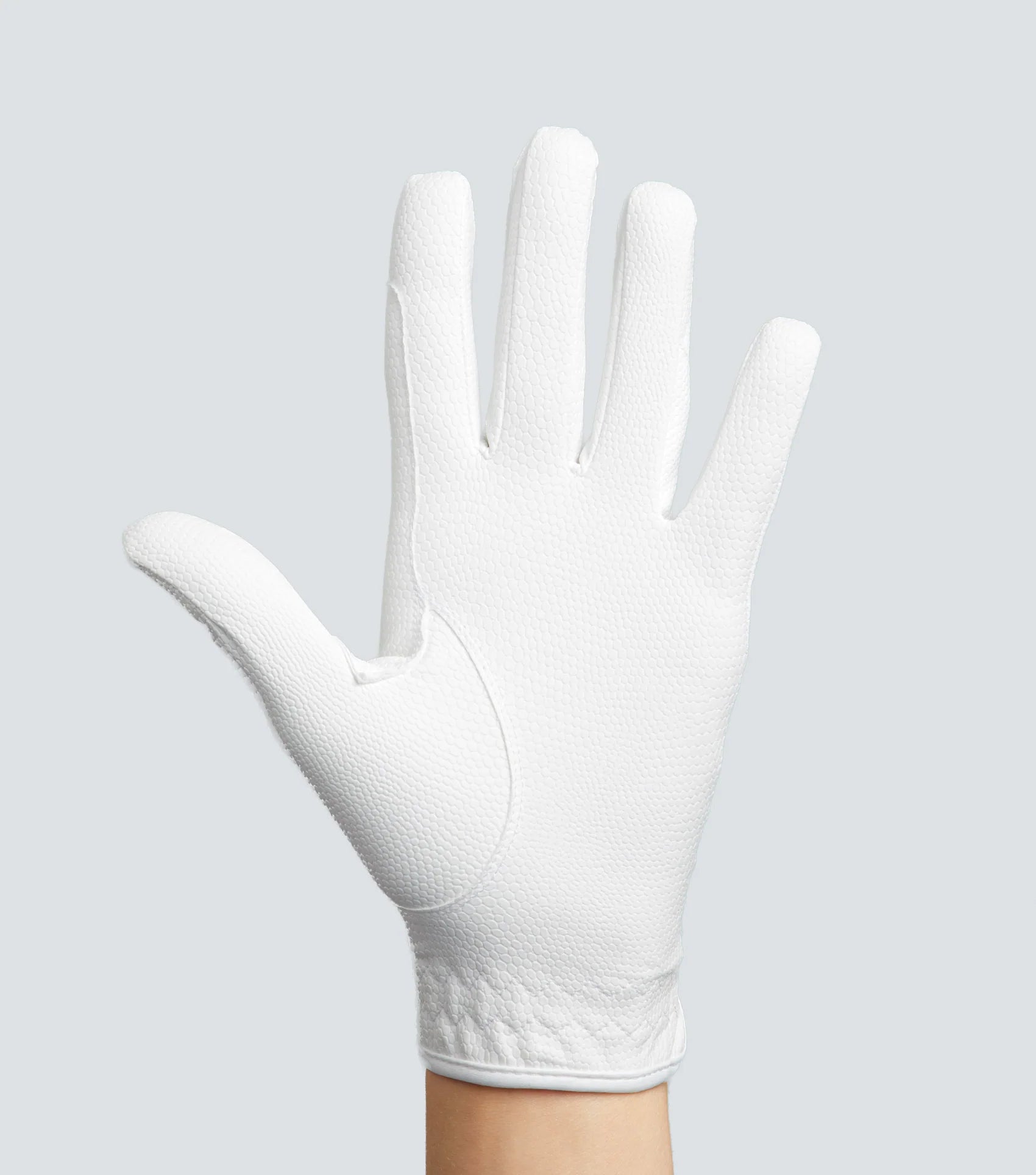Premier Equine Metaro White Ladies Competition Riding Gloves - Leather Grip & Comfort