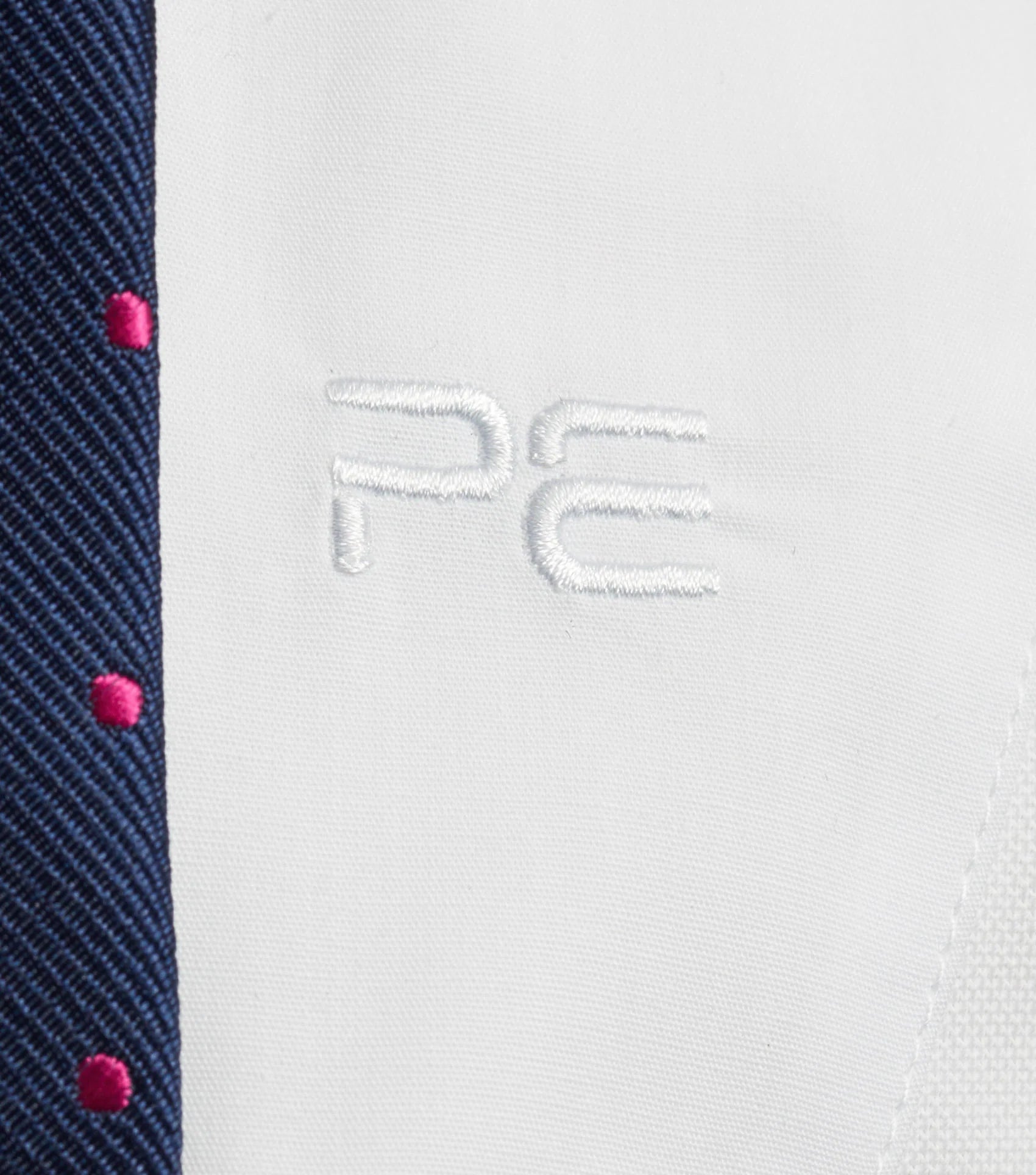 PREMIER EQUINE LUCIANA Girls Show Shirt White. Equestrian Competition Apparel.