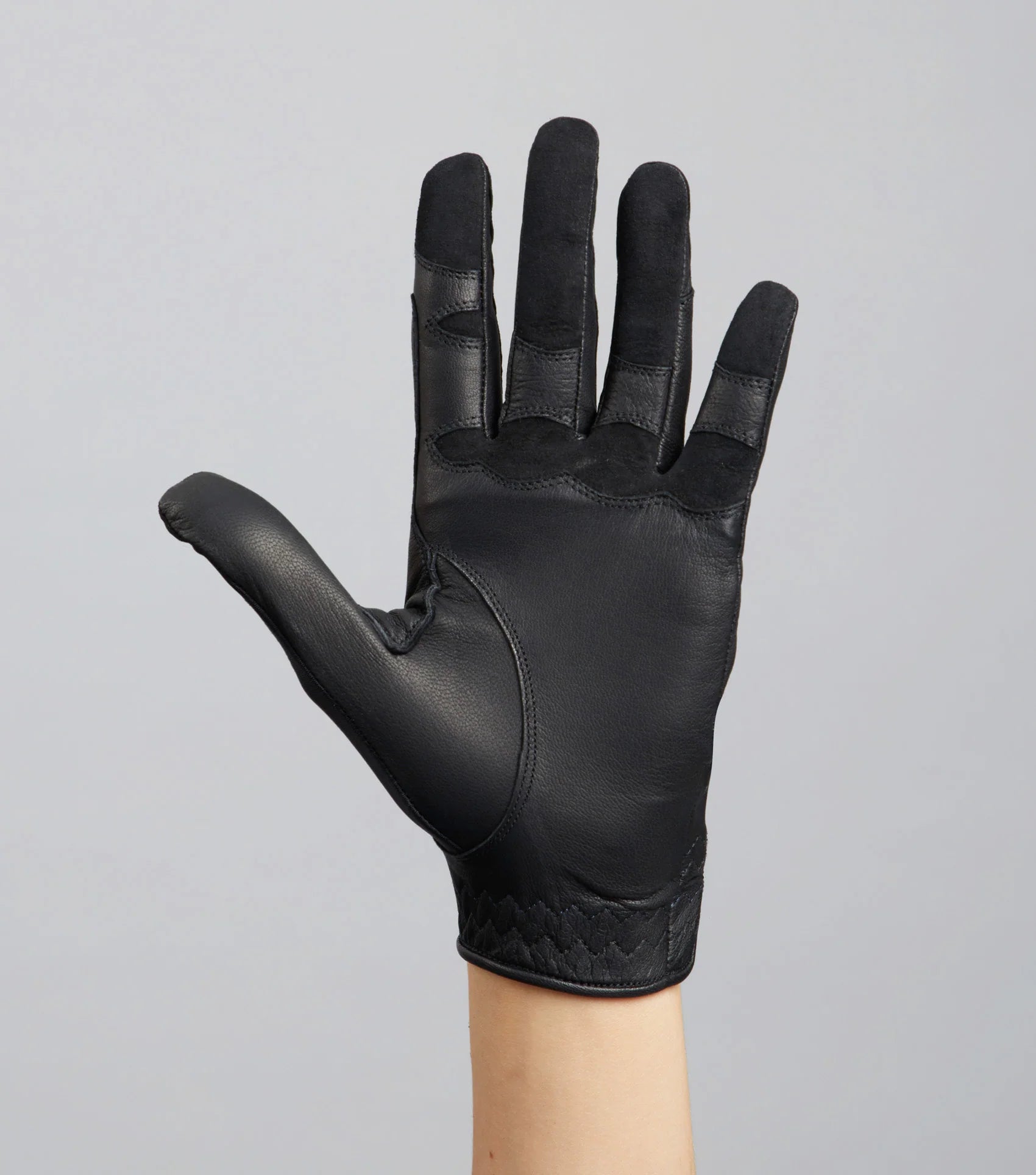Premier Equine Mizar Ladies Black Leather Riding Glove - Equestrian Apparel