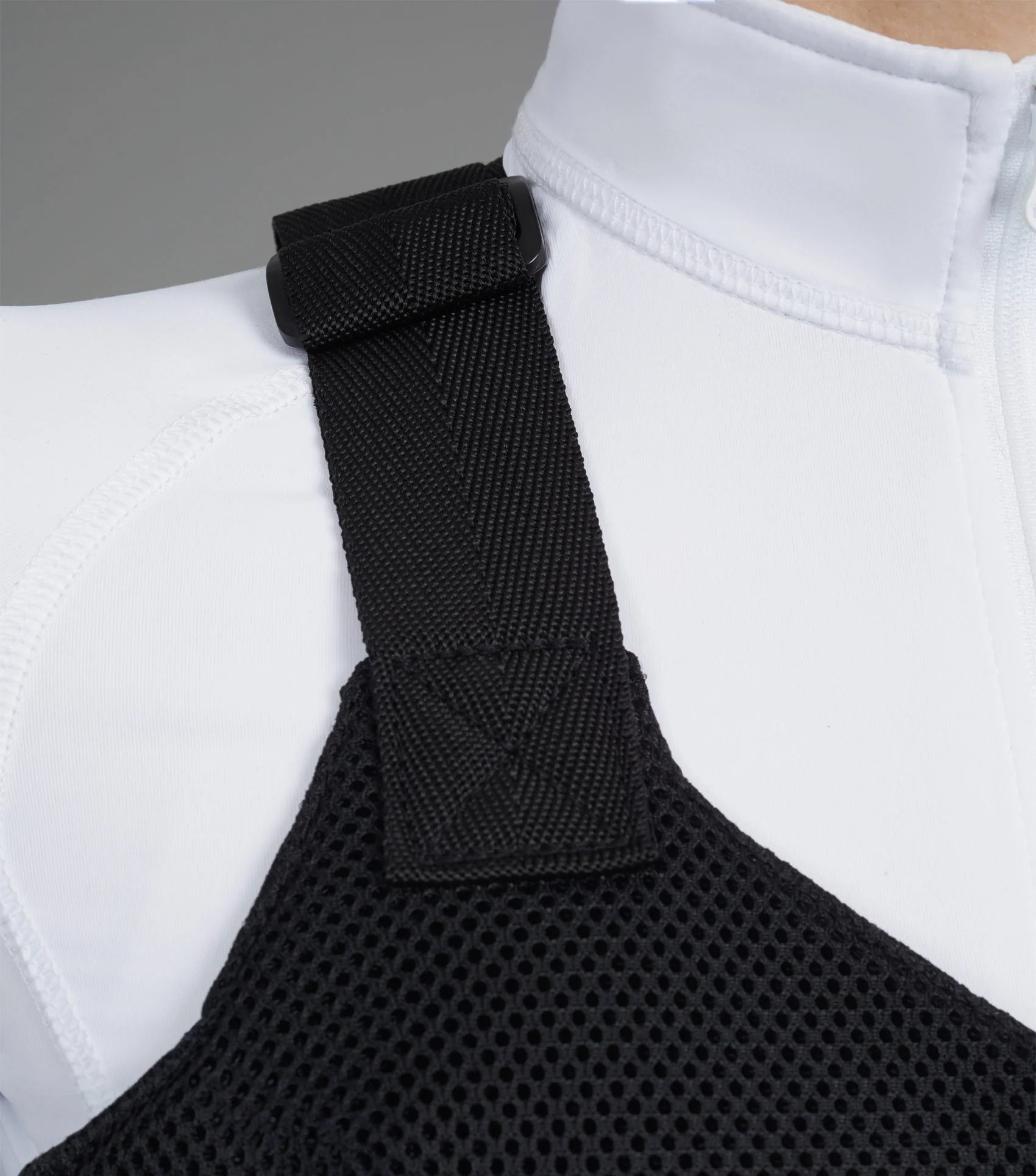 Premier Equine Black Competition Bib: Neoprene Adjustable Equestrian Number Holder with Buckle Strap