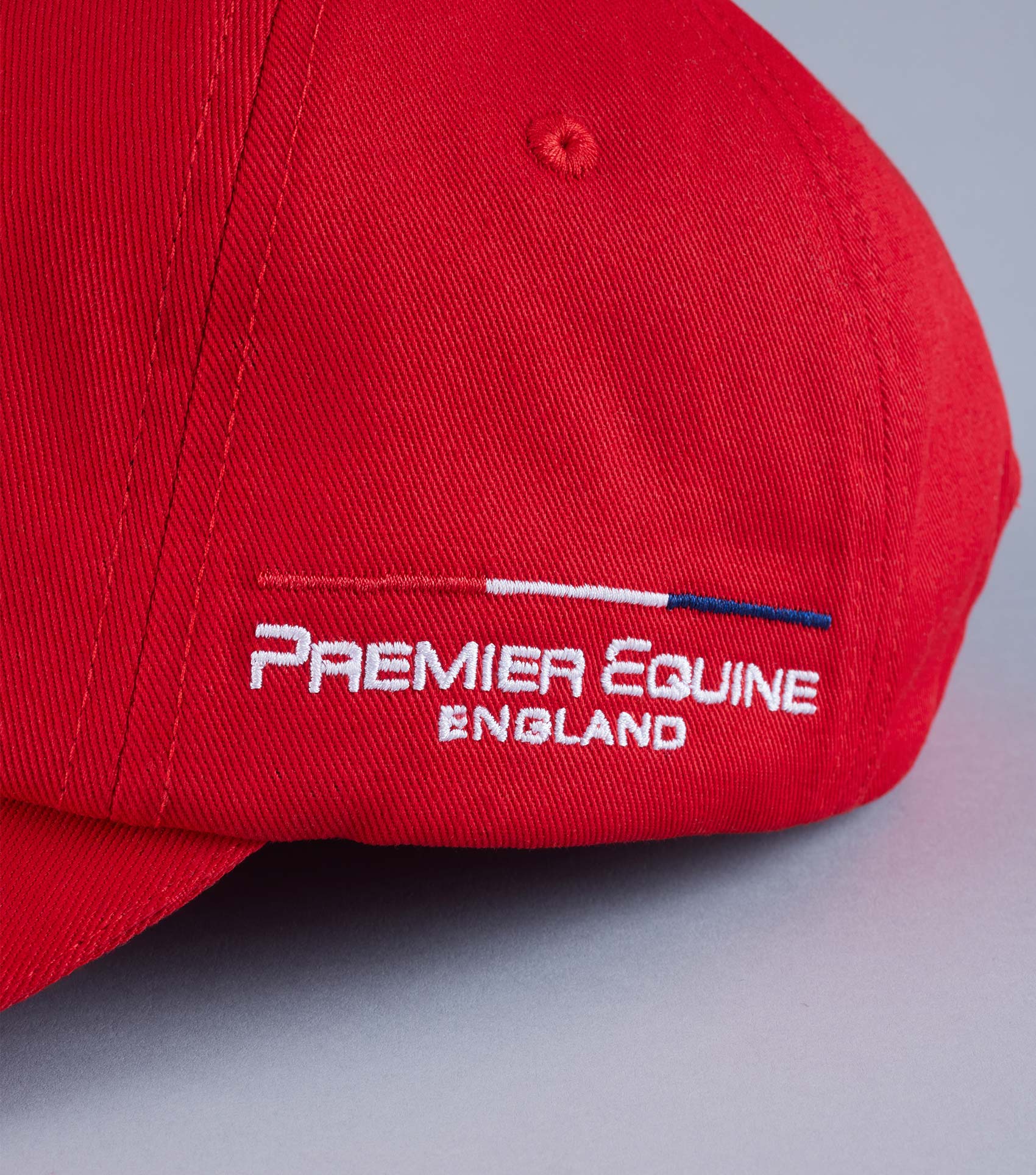 Red Premier Equine Baseball Cap: Embroidered Logo, Adjustable Fit - Stylish Equestrian Headwear
