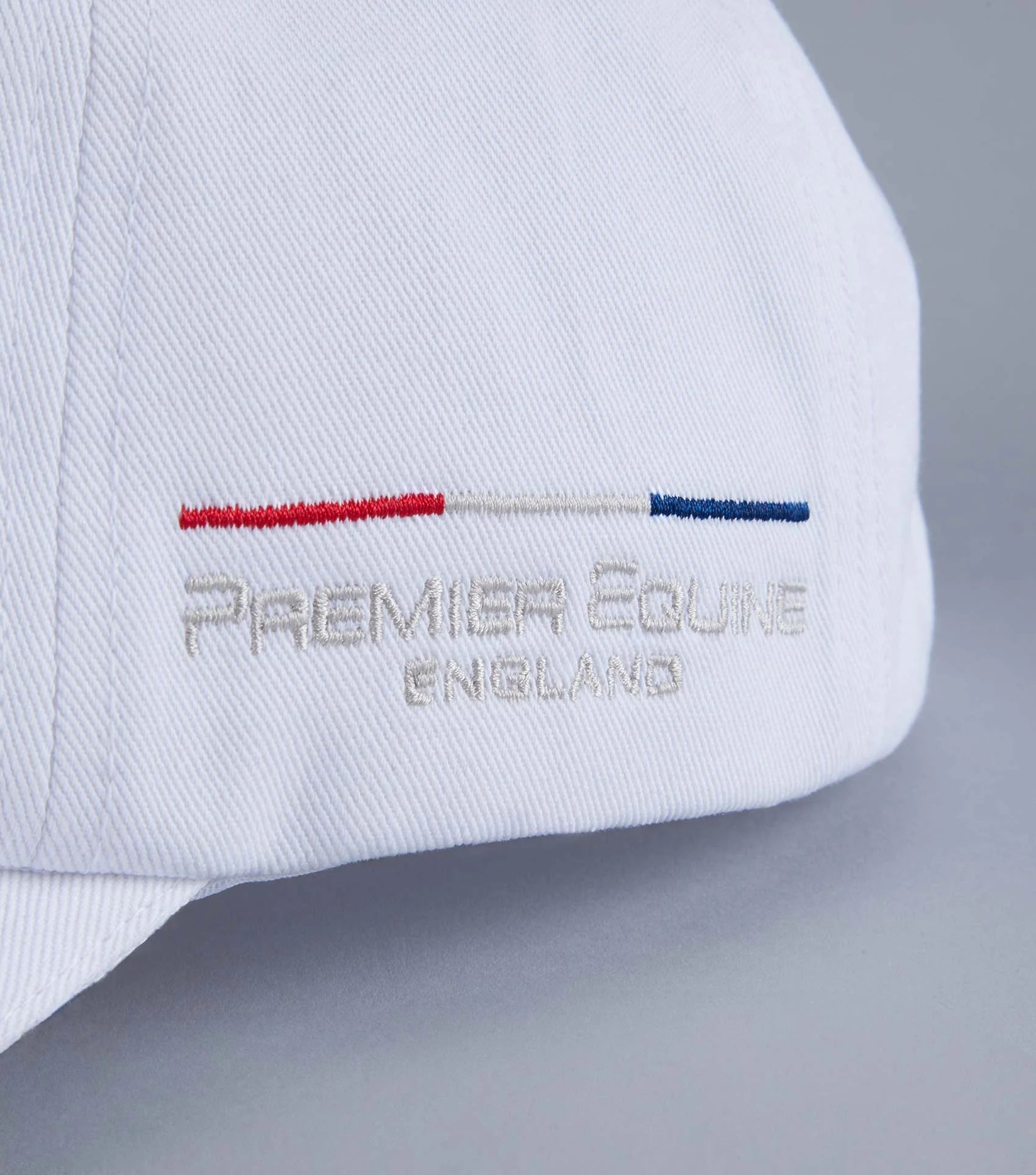 Premier Equine White Baseball Cap | Embroidered Logo, Adjustable Fit
