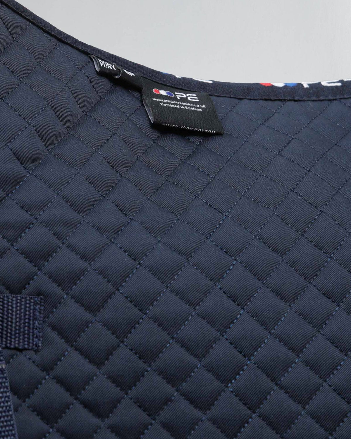 Premier Equine Pony Plain Cotton Dressage Saddle Pad - Navy | Equiflair