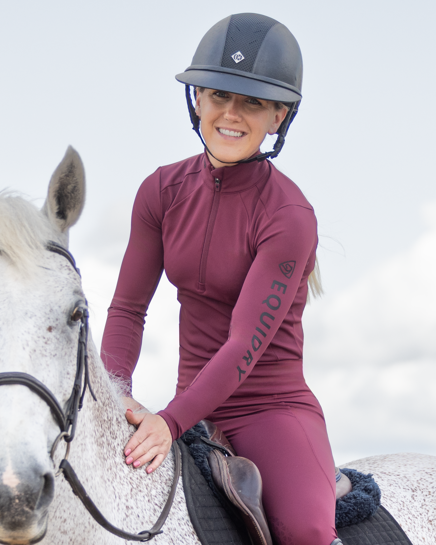 EQUIDRY Women's Water Repellent Base Layer Plum/Black