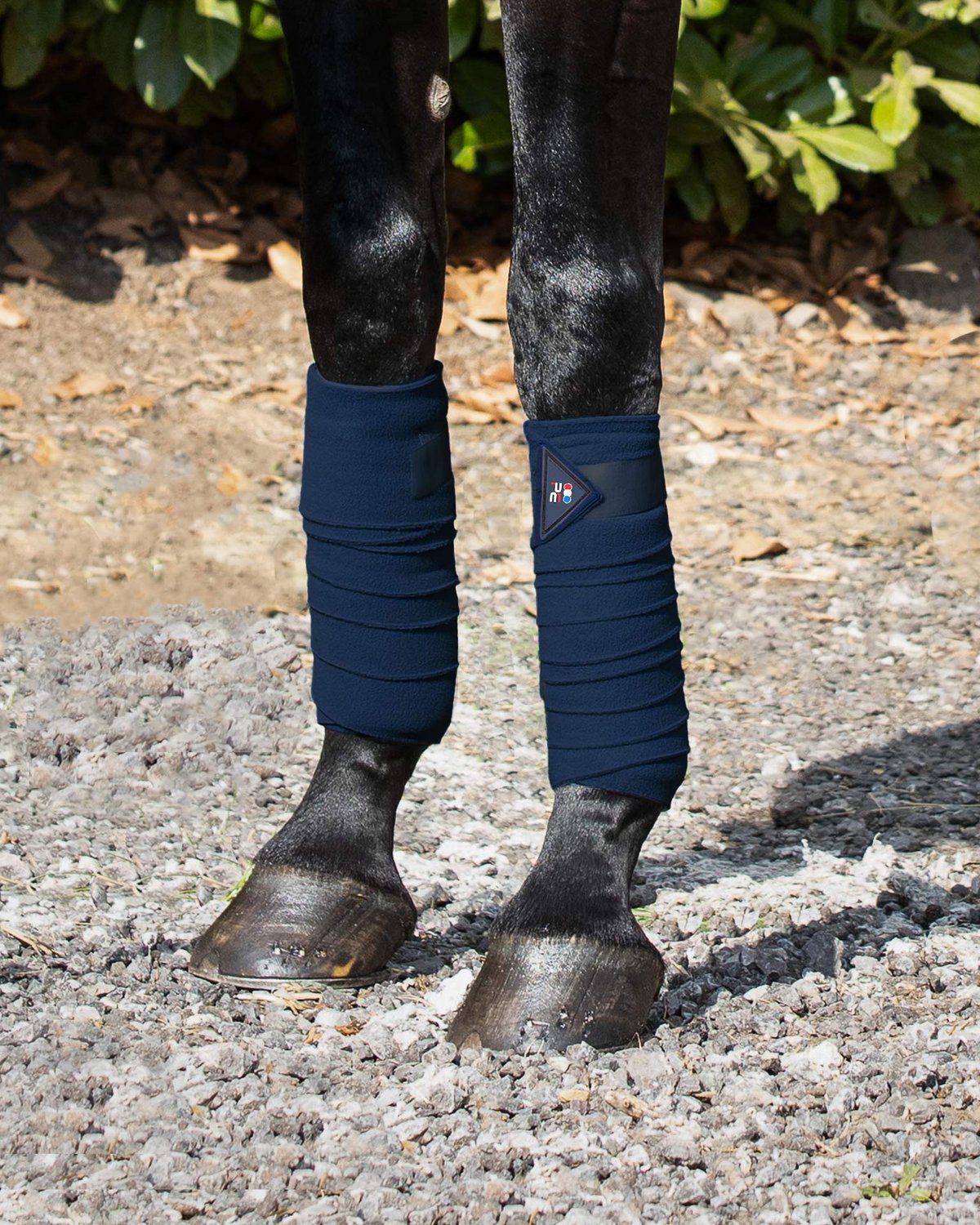 Navy Premier Equine Polo Fleece Bandages: Horse Leg Wraps for Support & Protection | Equiflair Equestrian