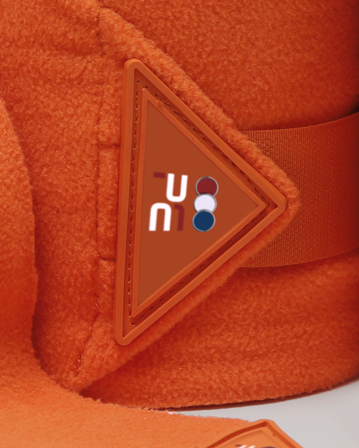 Premier Equine Orange Horse Polo Fleece Bandages - Equiflair: High-quality horse bandages for polo, fleece material.