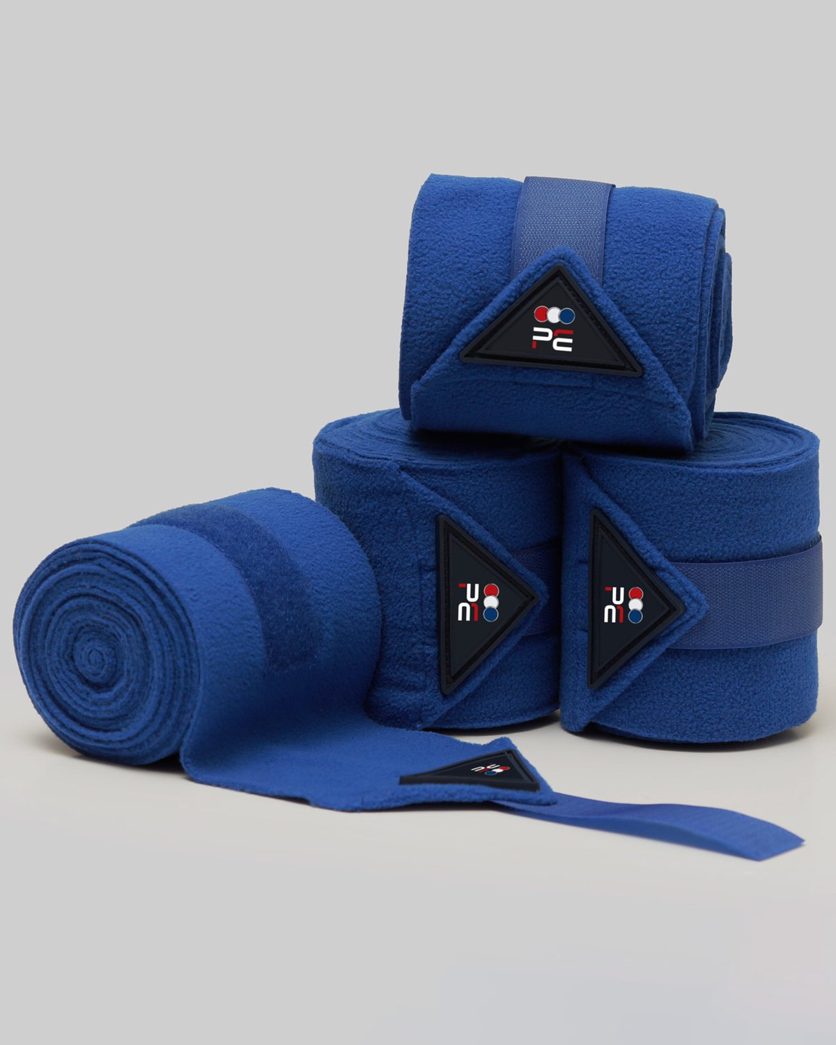 Premier Equine Horse Polo Fleece Bandages - Royal Blue. Premium Horse Leg Wraps.