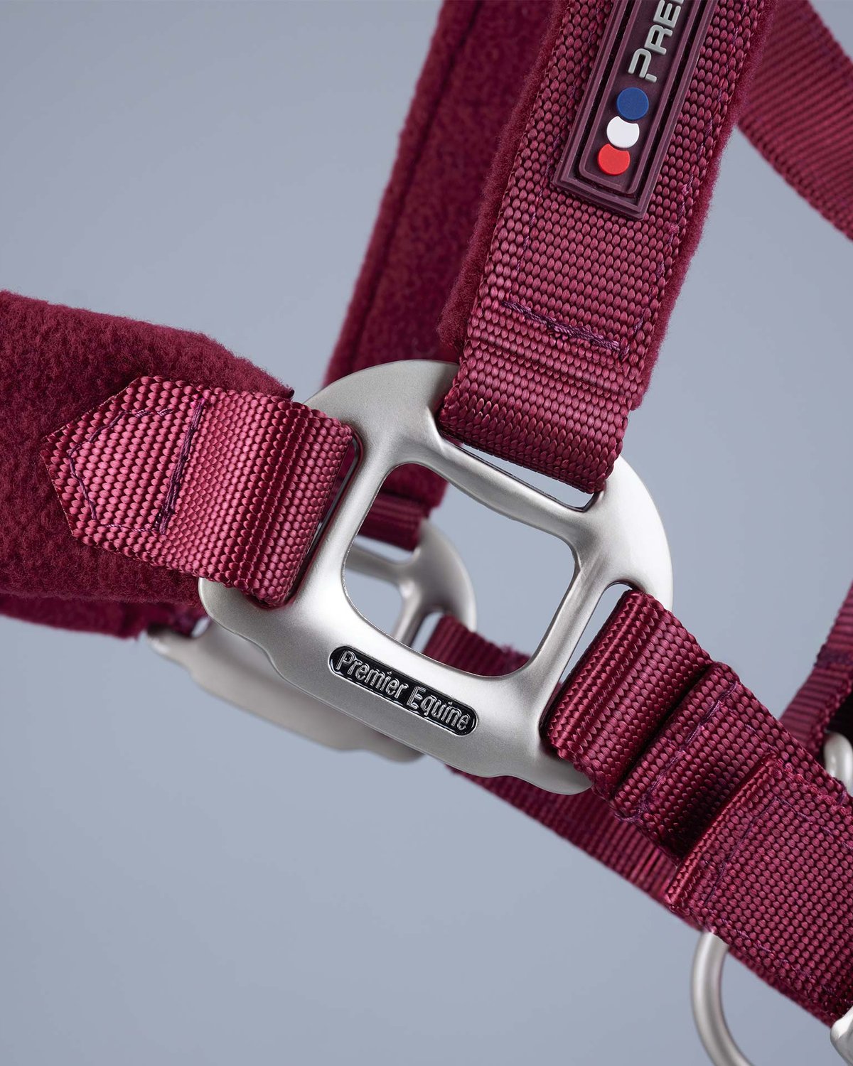 Premier Equine Fleece Padded Head Collar Burgundy