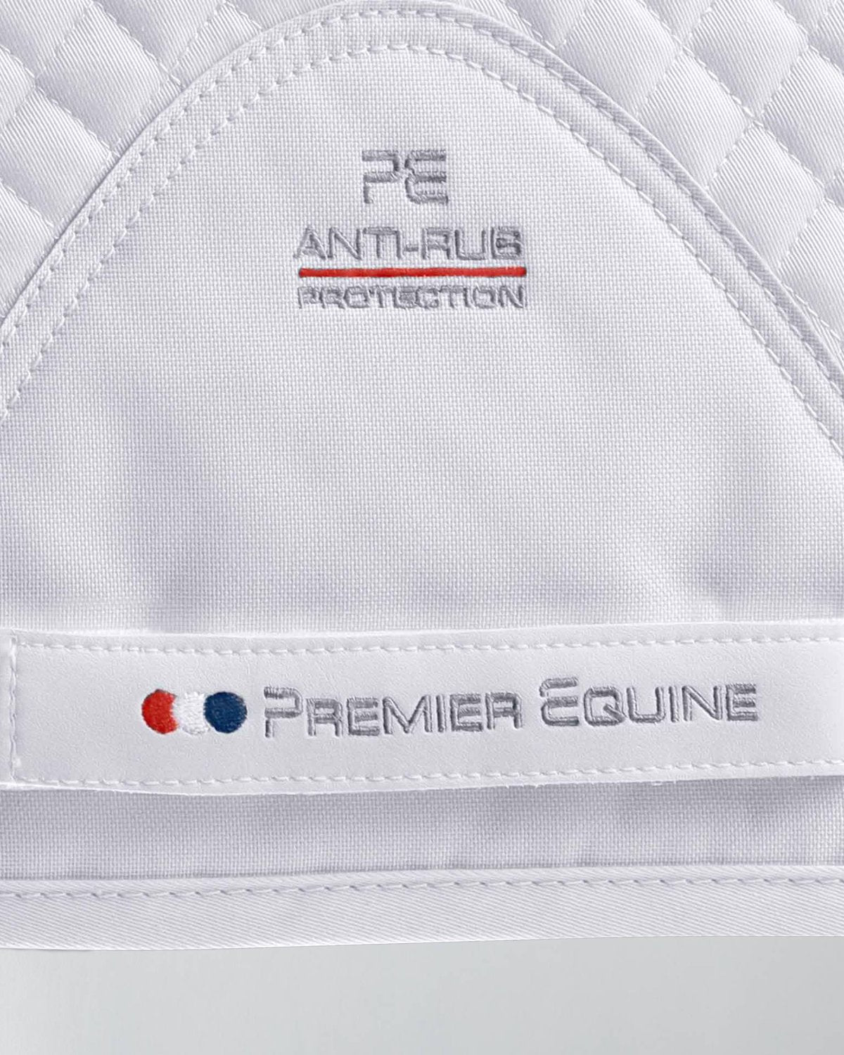 Premier Equine Pony Dressage Square - Anti-Rub Protection, White Cotton Saddle Pad