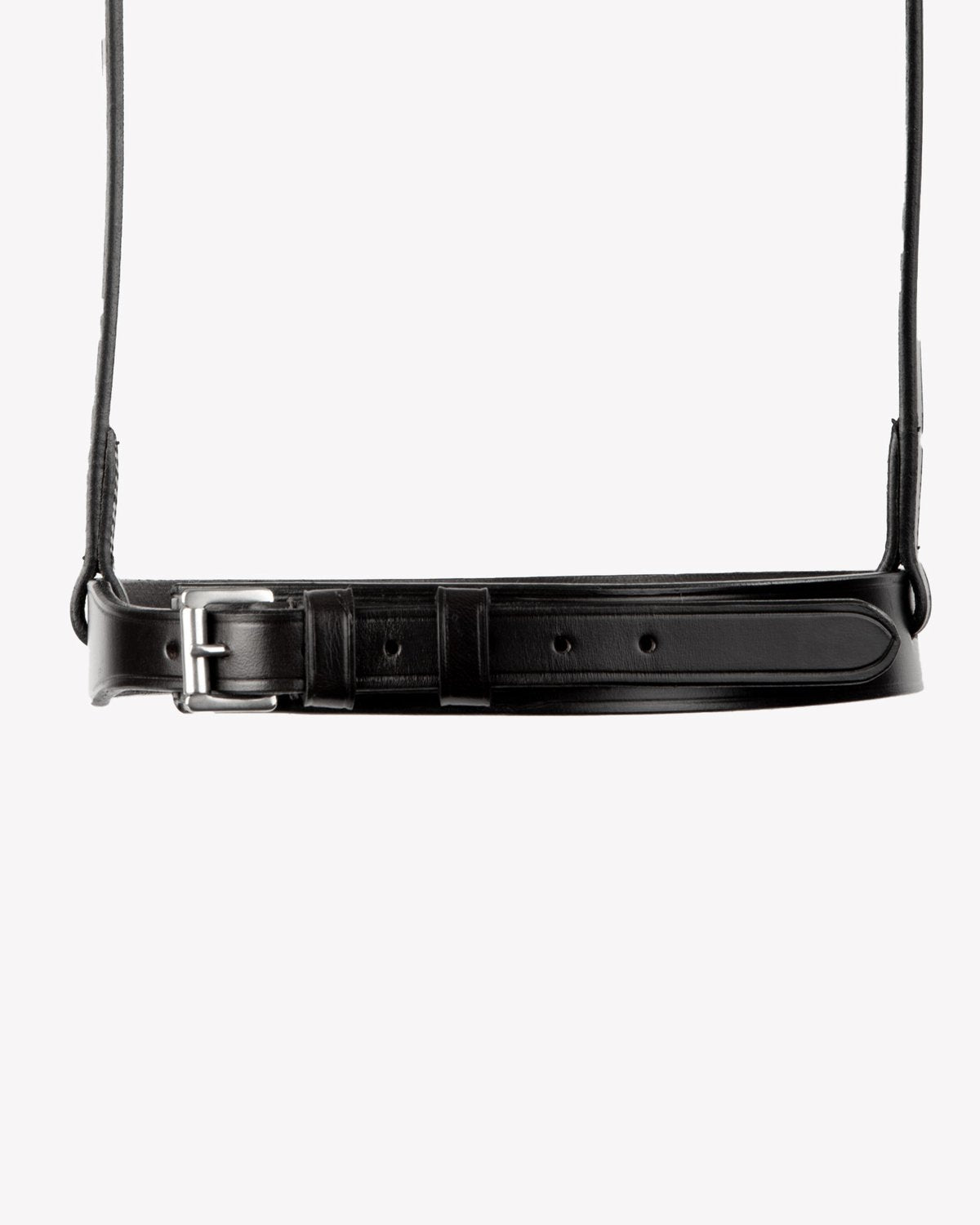 Black Leather Hunter Cavesson Noseband - Premium Equestrian Equipment