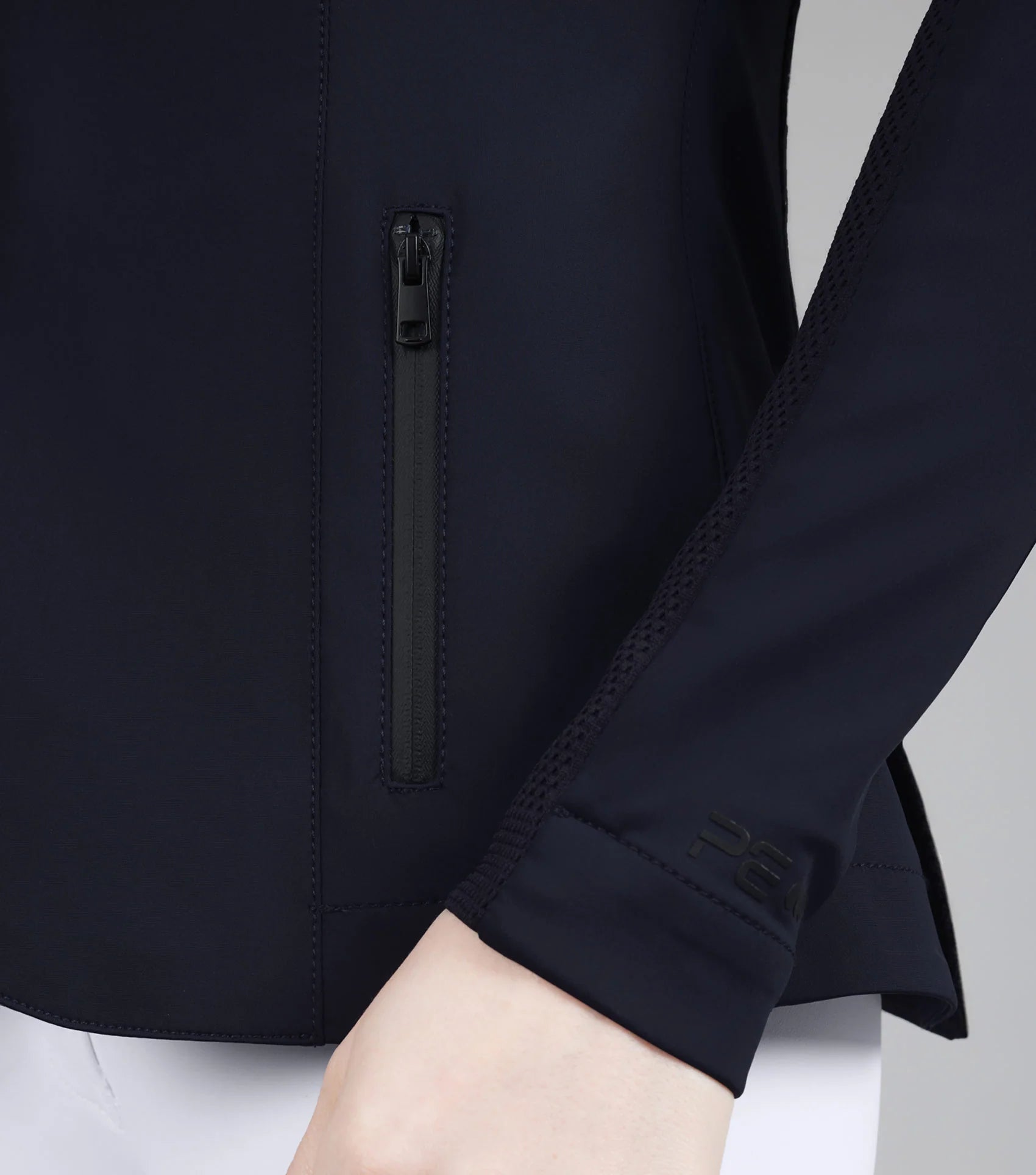 Premier Equine Quarto Ladies Competition Jacket - French Navy. Equestrian riding apparel. Black Label collection.