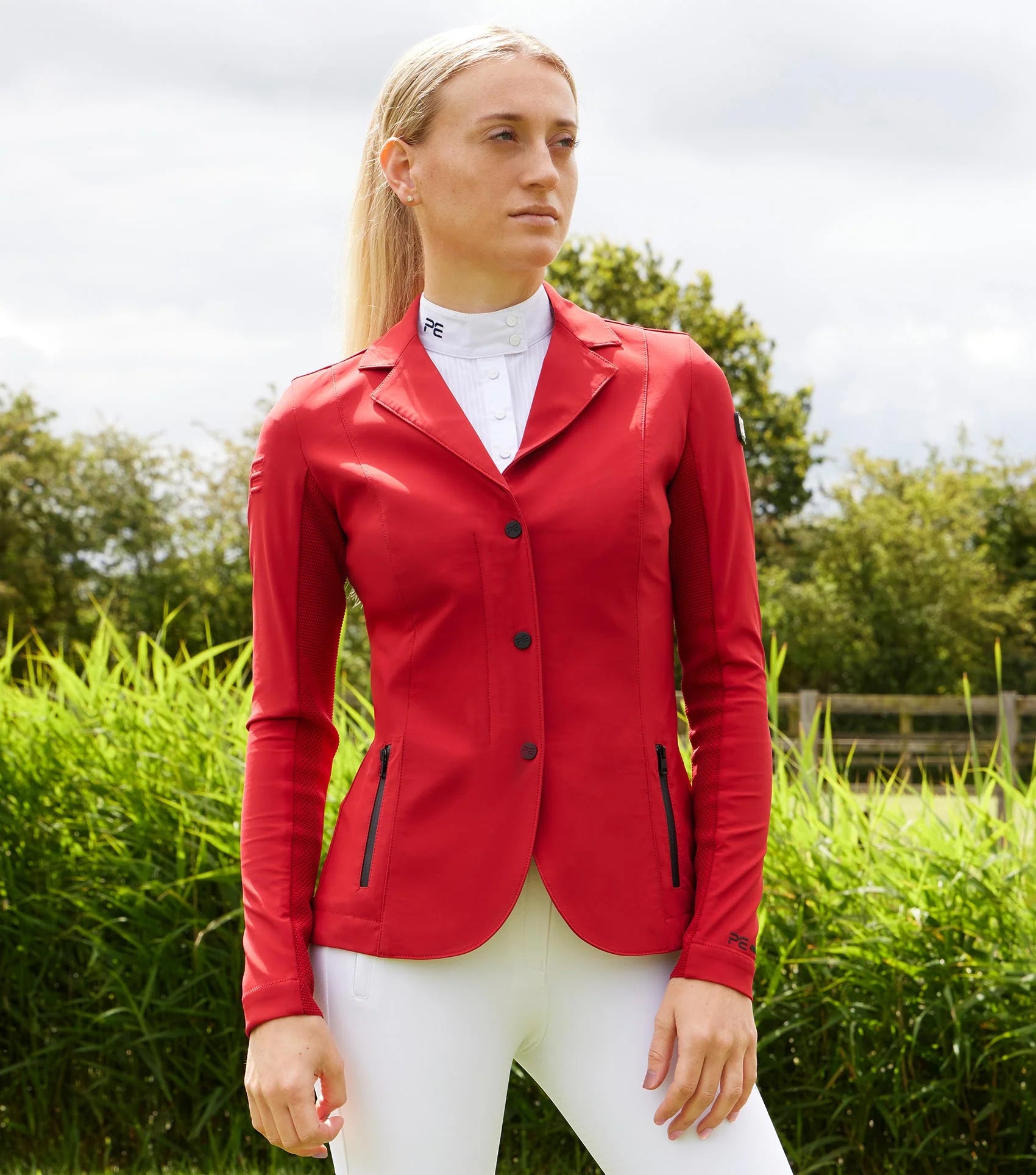 Premier Equine London Red Ladies Competition Jacket | Equestrian Show Apparel