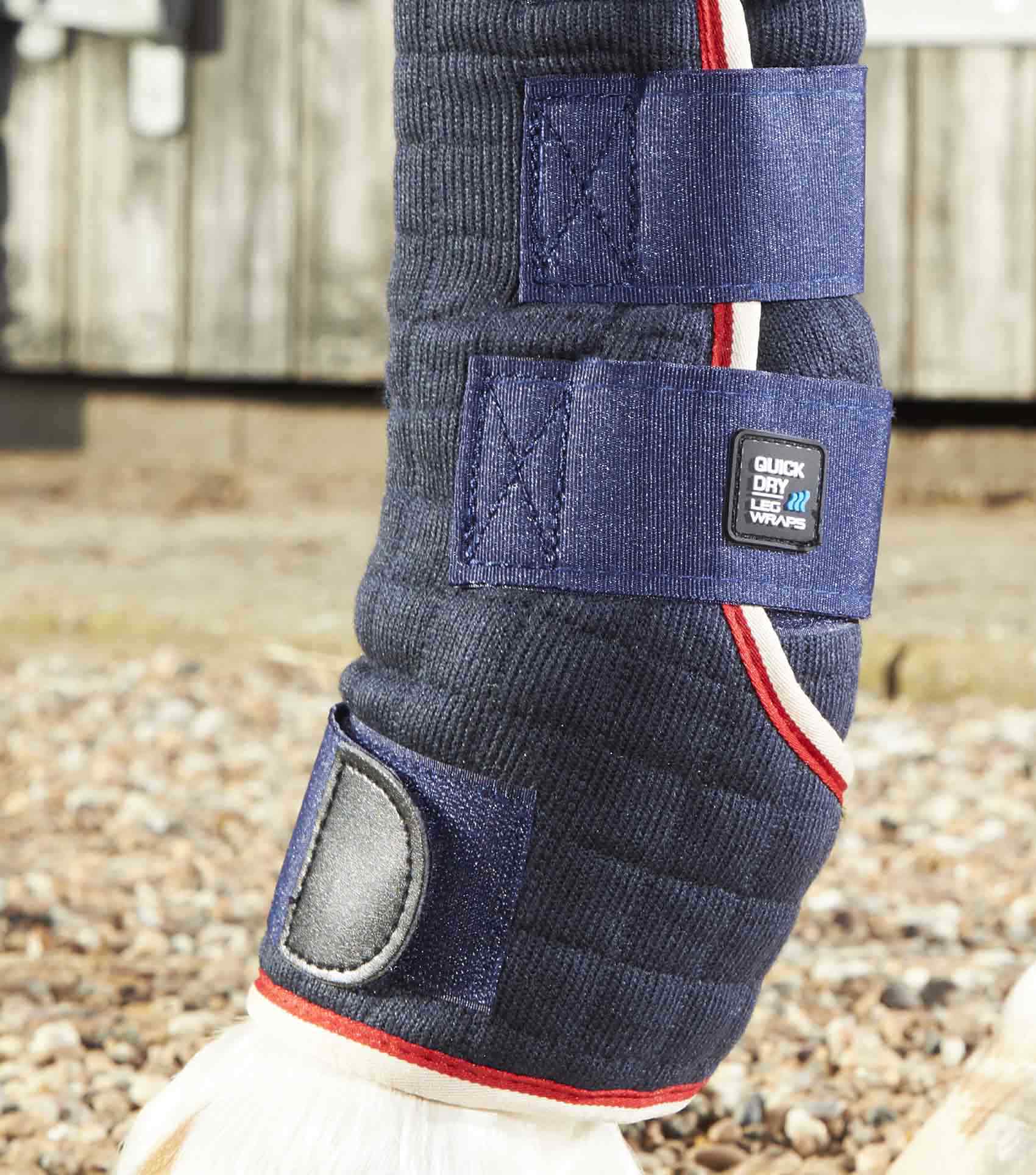 Premier Equine Navy Quick Dry Horse Leg Wraps - Support & Protection