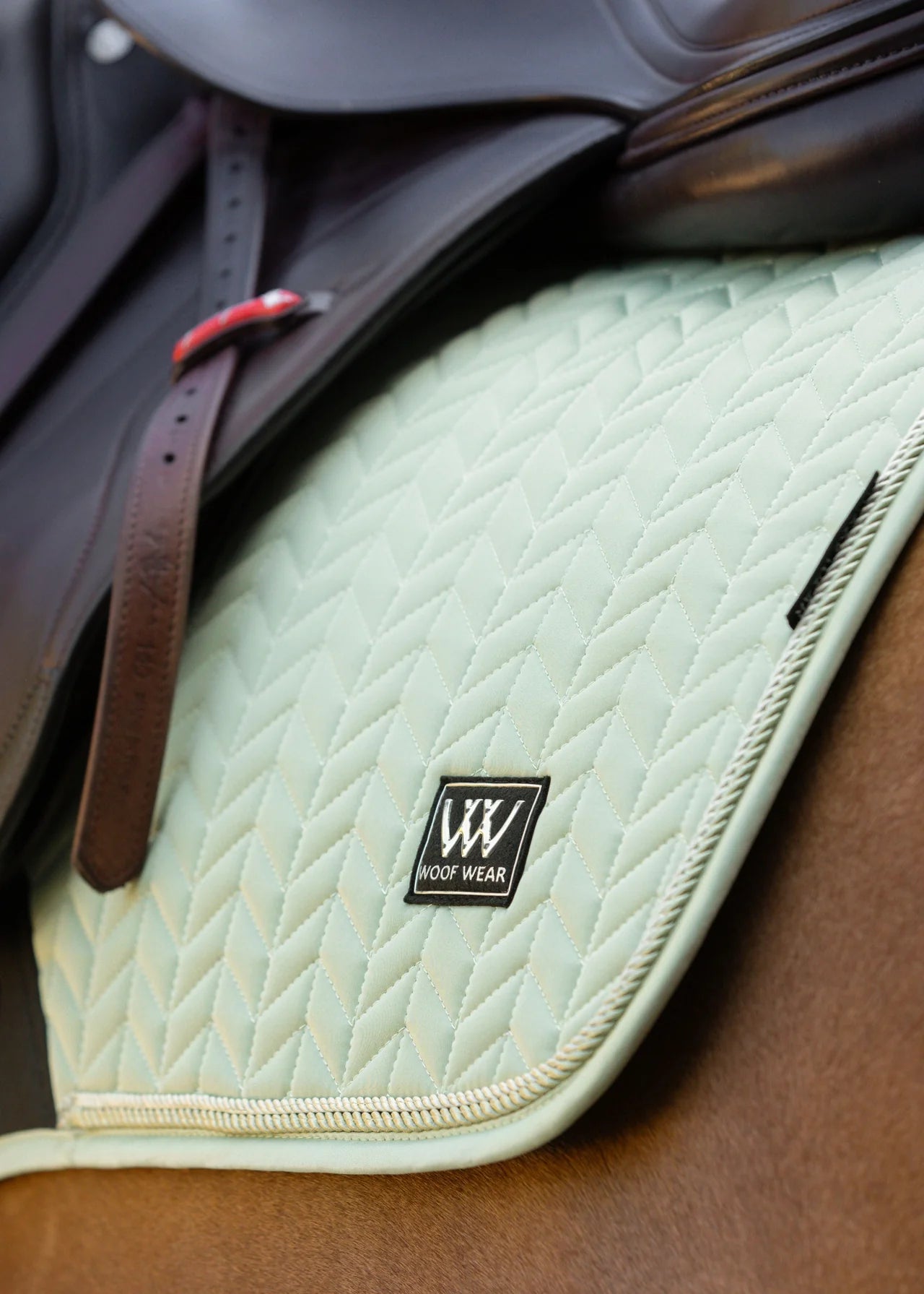 Woof Wear Herringbone Sage Close Contact Saddle Pad for Equestrian Horse Riding