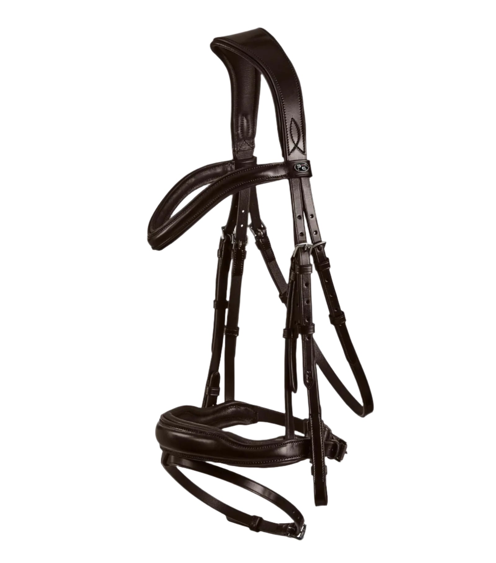 PREMIER EQUINE RIZZO Anatomic Snaffle Bridle Brown Leather Horse Tack | Equiflair