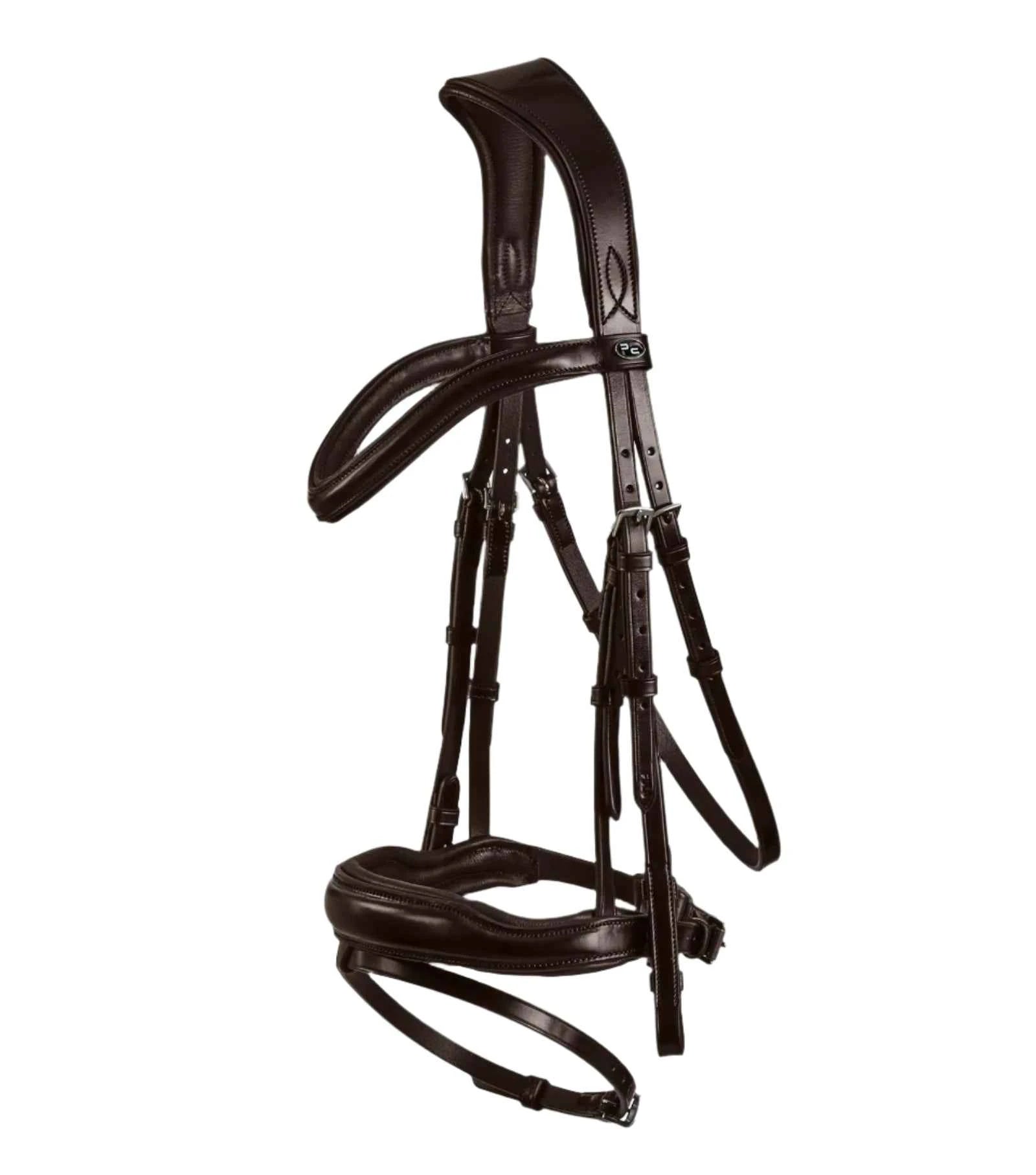 Premier Equine Rizzo Anatomic Snaffle Bridle with Flash Brown