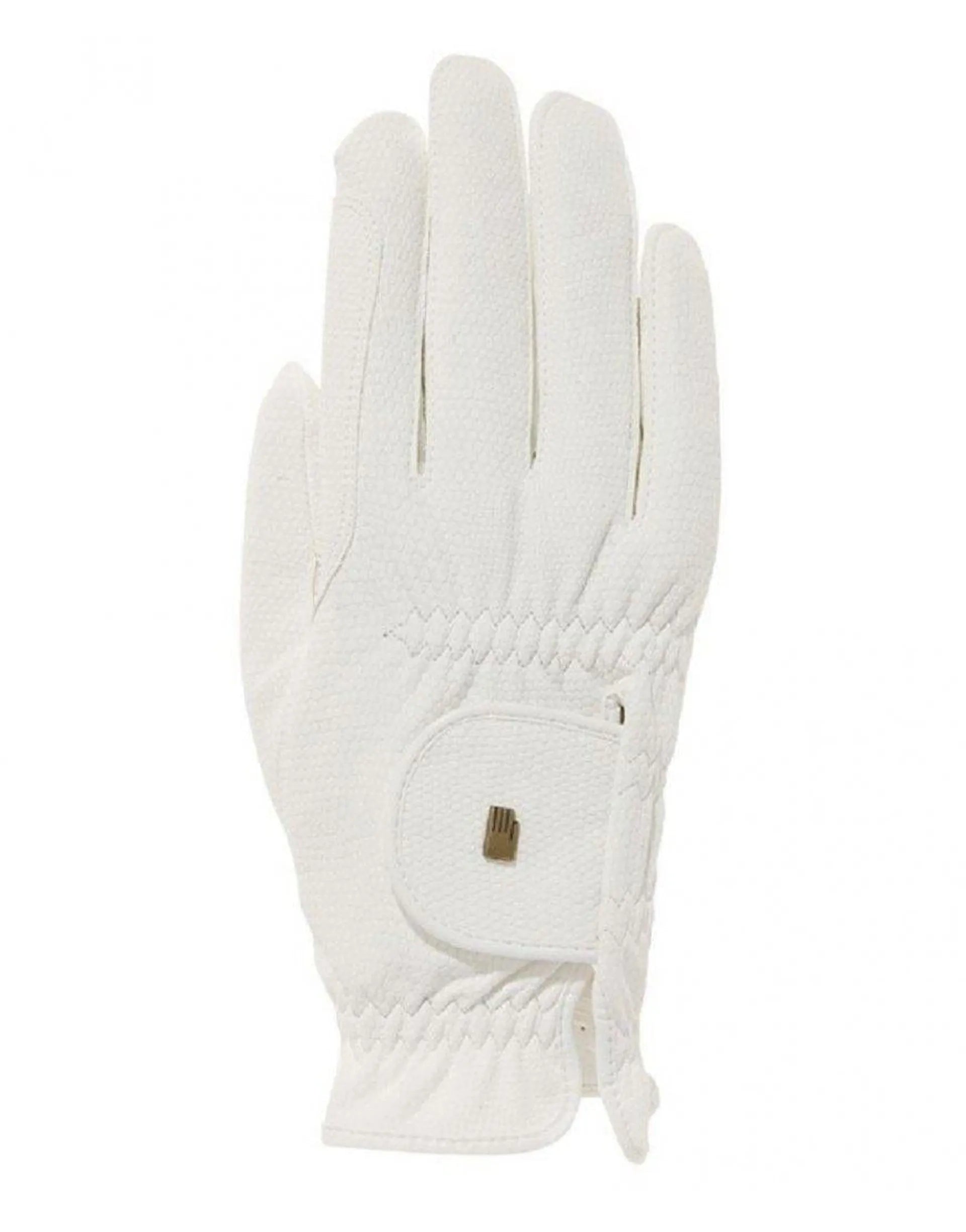 Roeckl Roeck-Grip Winter Riding Glove - White, Fleece-Lined, Equestrian Gear