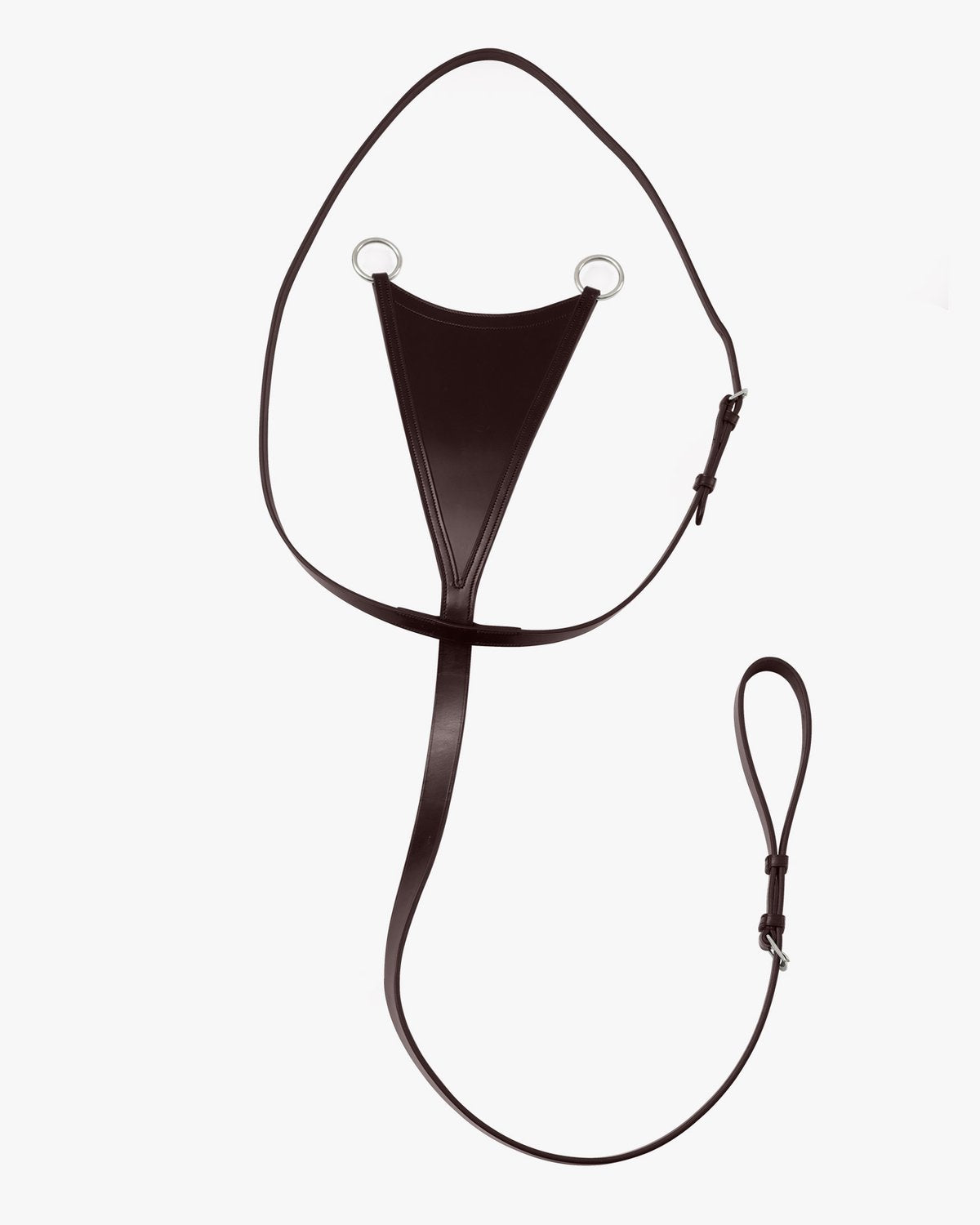 Brown Leather Bib Martingale for Horses | Equestrian Equipment