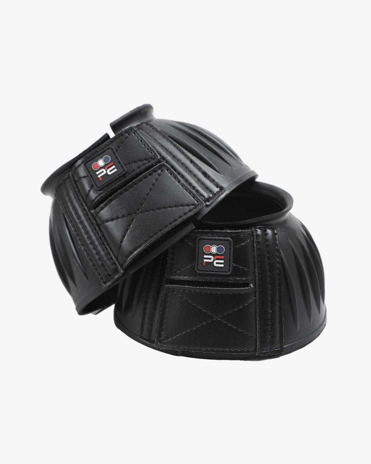 PREMIER EQUINE RUBBER BELL OVER REACH BOOTS - Black Horse Boots for Over Reach Protection