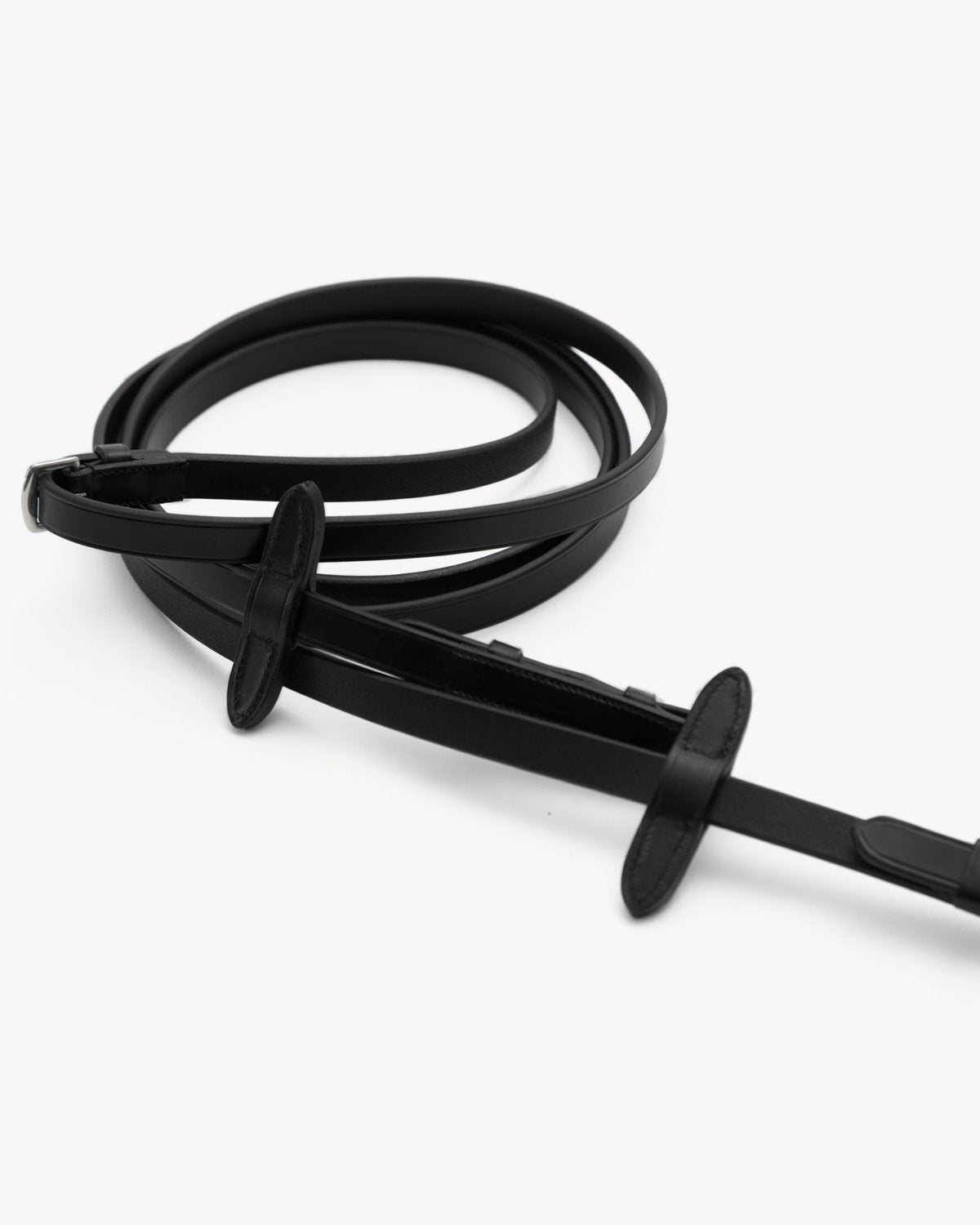 Premier Equine Senado Plain Leather Reins Black