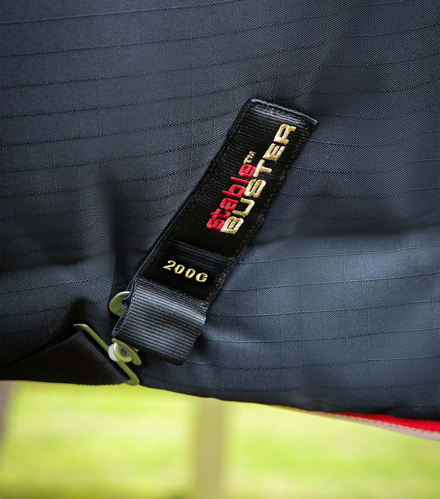 Premier Equine Stable Buster 200G Black Stable Rug with Neck Cover - Equiflair