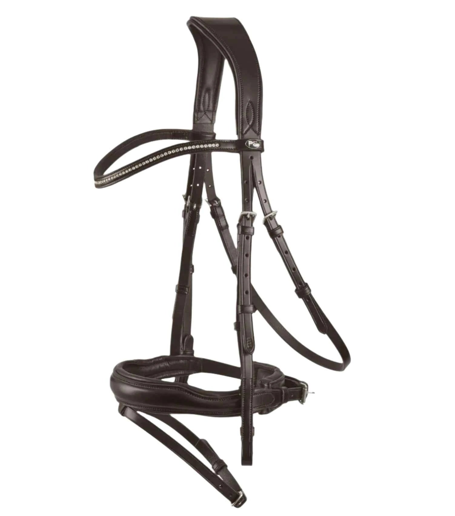 Premier Equine Stellazio Anatomic Snaffle Bridle with Flash Brown