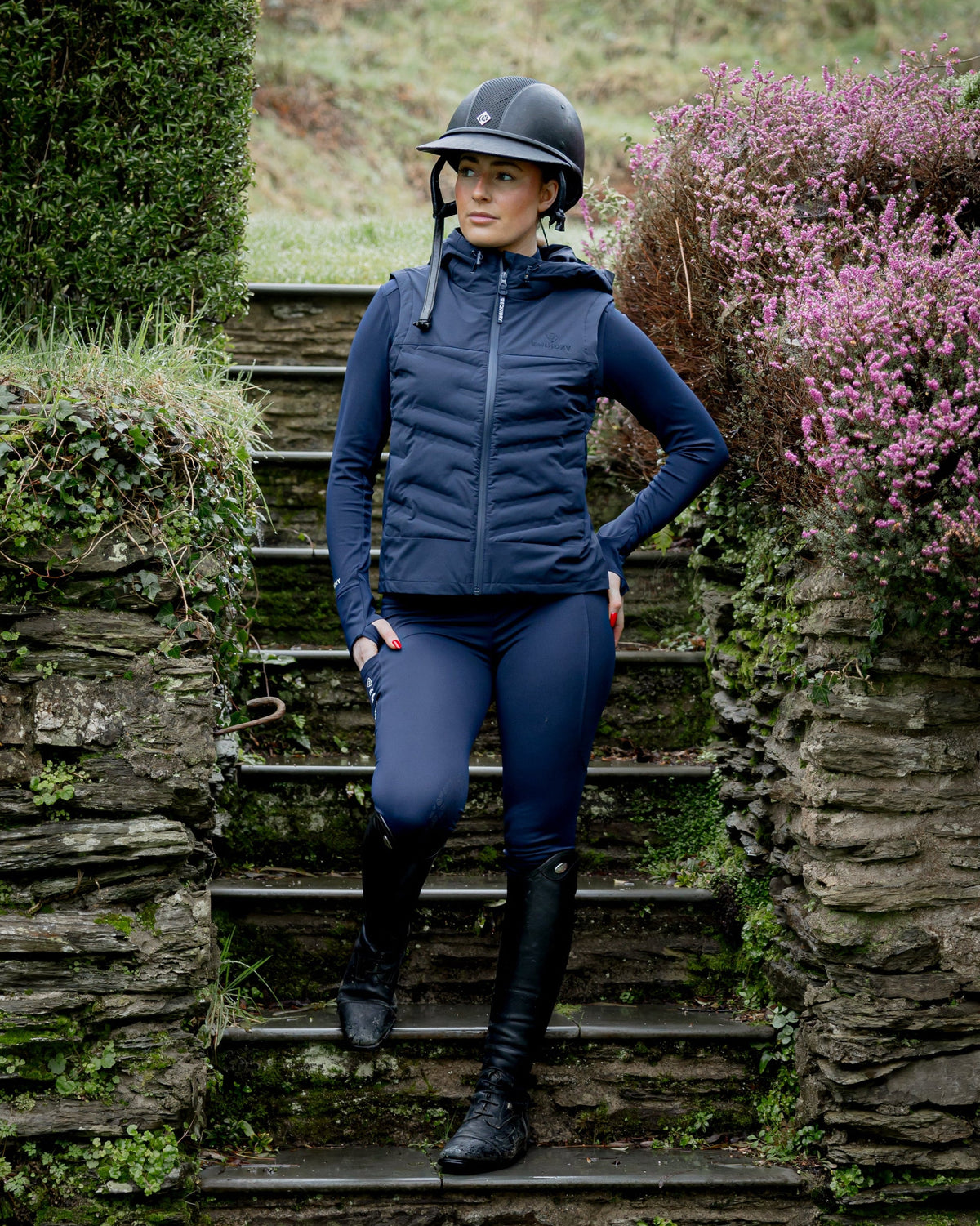 Equidry women's navy blue Tamar lightweight gilet riding vest