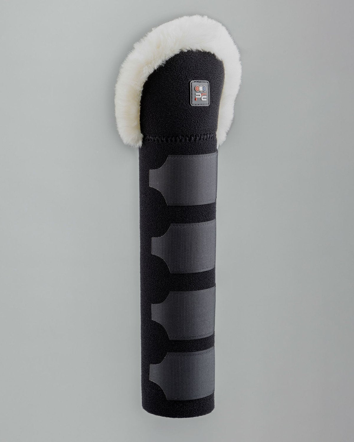 Premier Equine Techno Wool Anti-Slip Tail Guard Black: Horse tail protection for transport, padded, anti-slip.