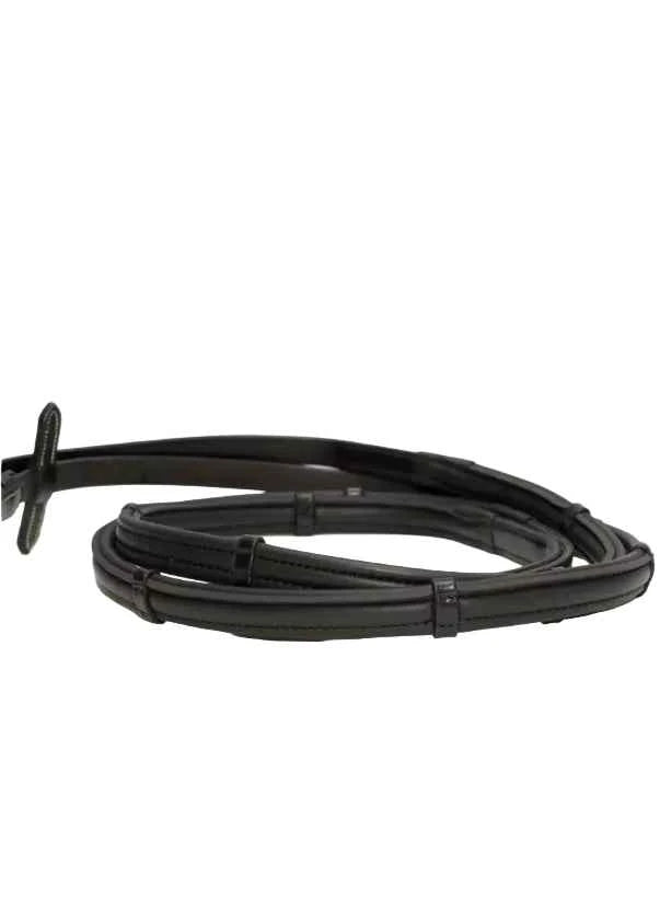 ThinLine English Reins Non-Slip Grip Stud Hook With Stoppers Brown