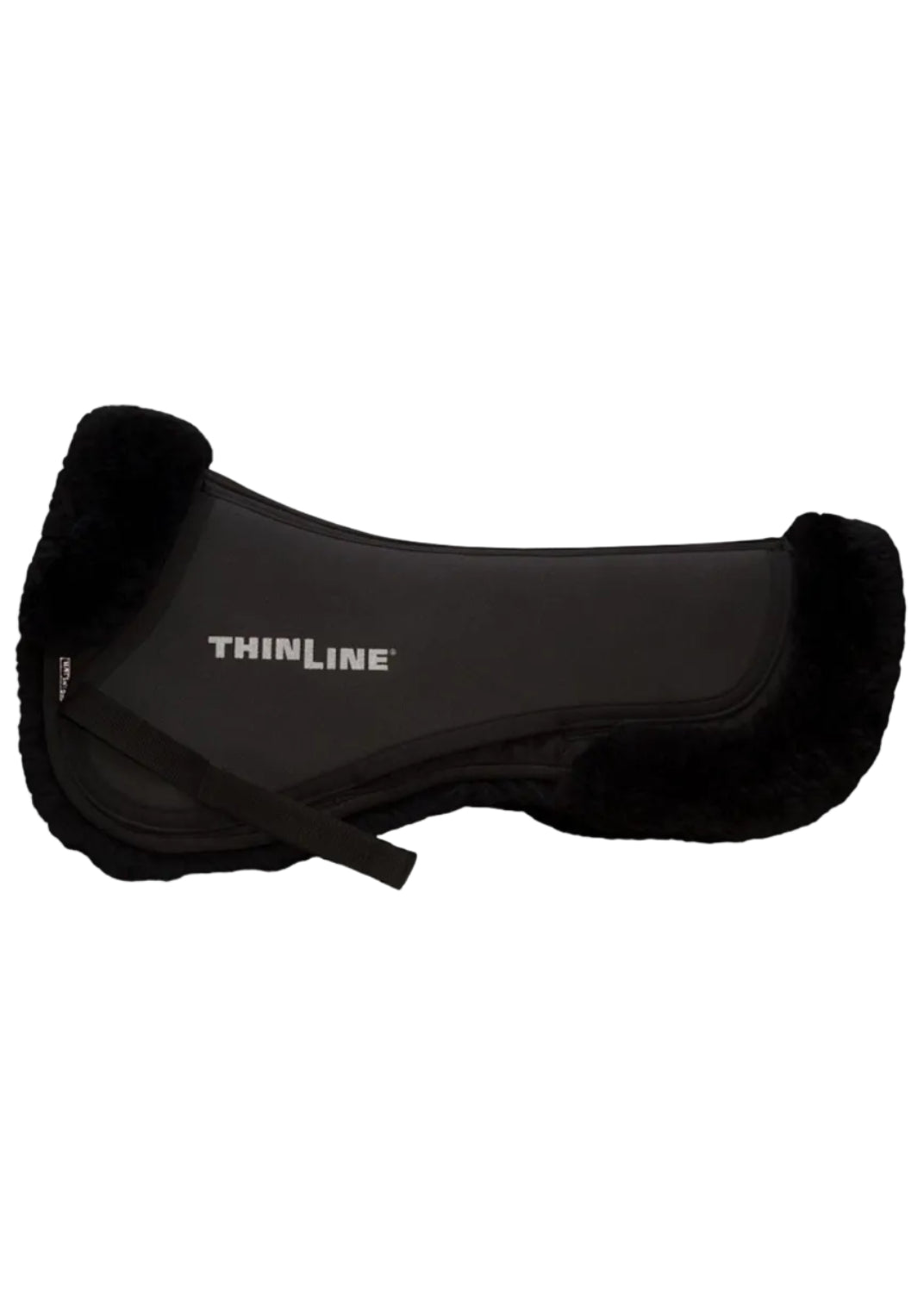 Black ThinLine Full Sheepskin Comfort Half Pad - Equestrian Horse Riding Accessory - location-109746323830-outofstock…
