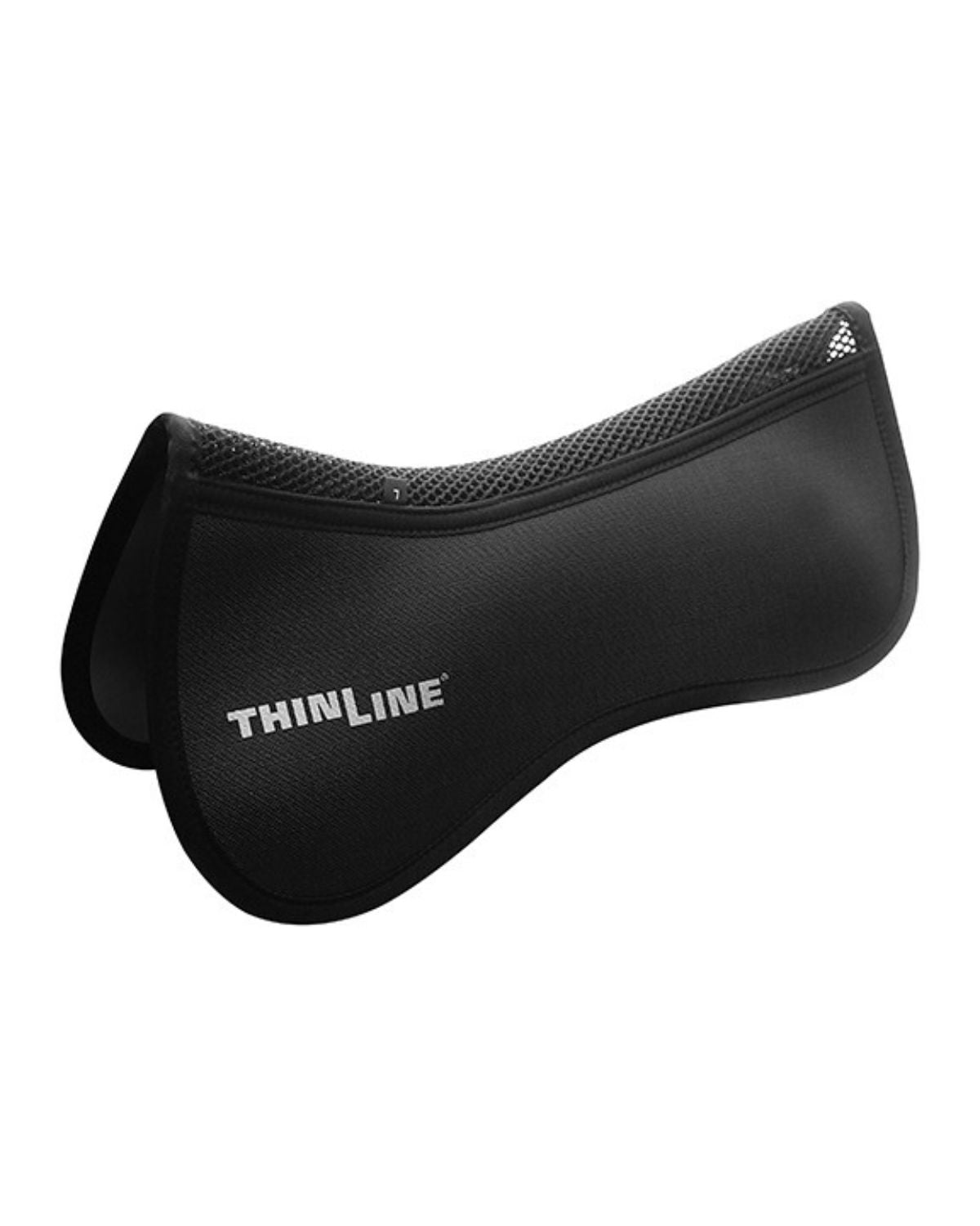 ThinLine Perfect Fit Half Pad Black - Shock Absorbing, Wither Clearance, Equine Saddle Pad - Medium