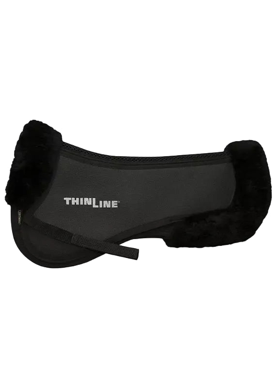 ThinLine Trifecta Half Pad With Sheepskin Rolls Black
